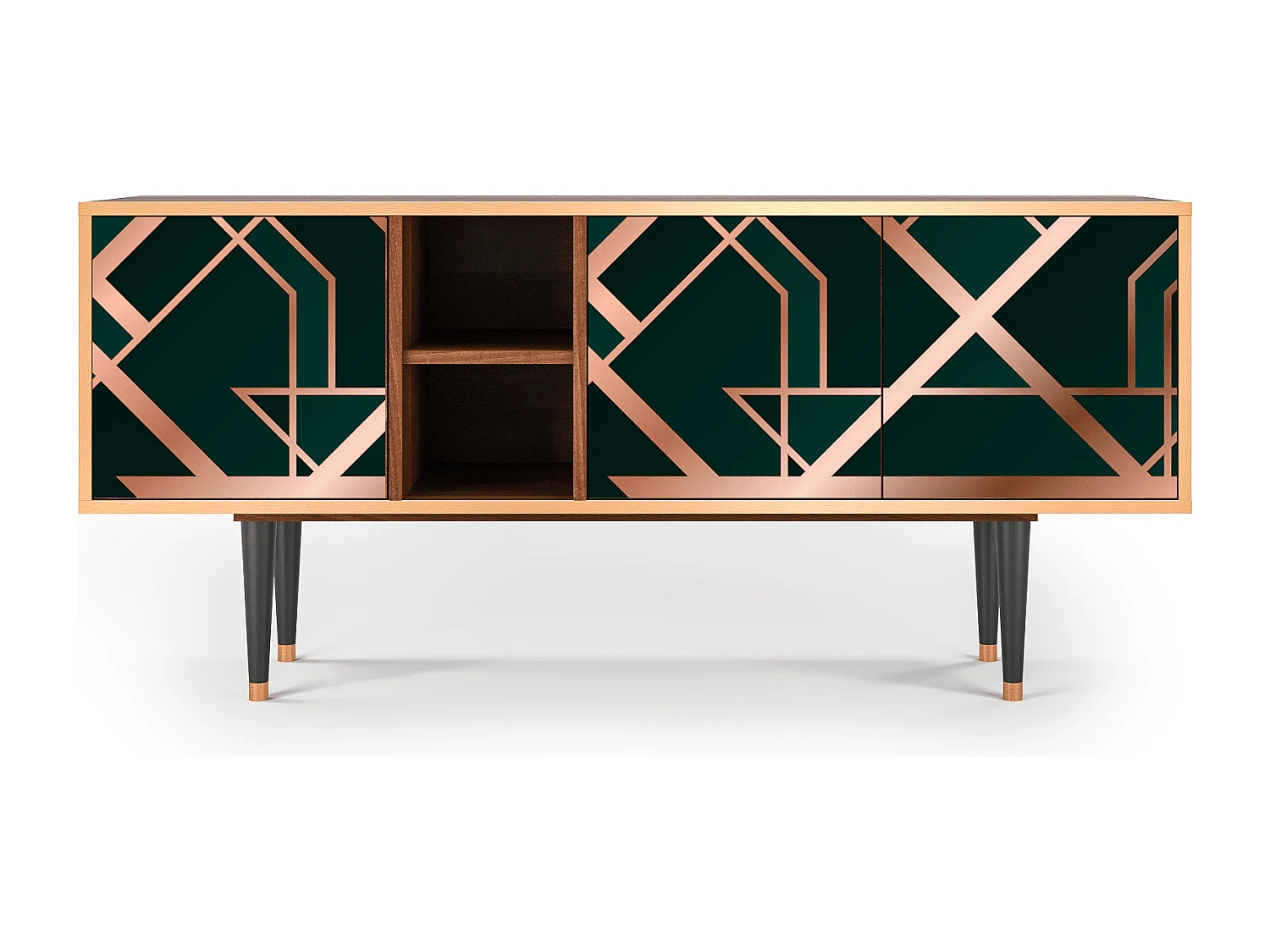 Mueble de TV - 150х69х41 cm - T5 - Emerald Gatsby, Nogal