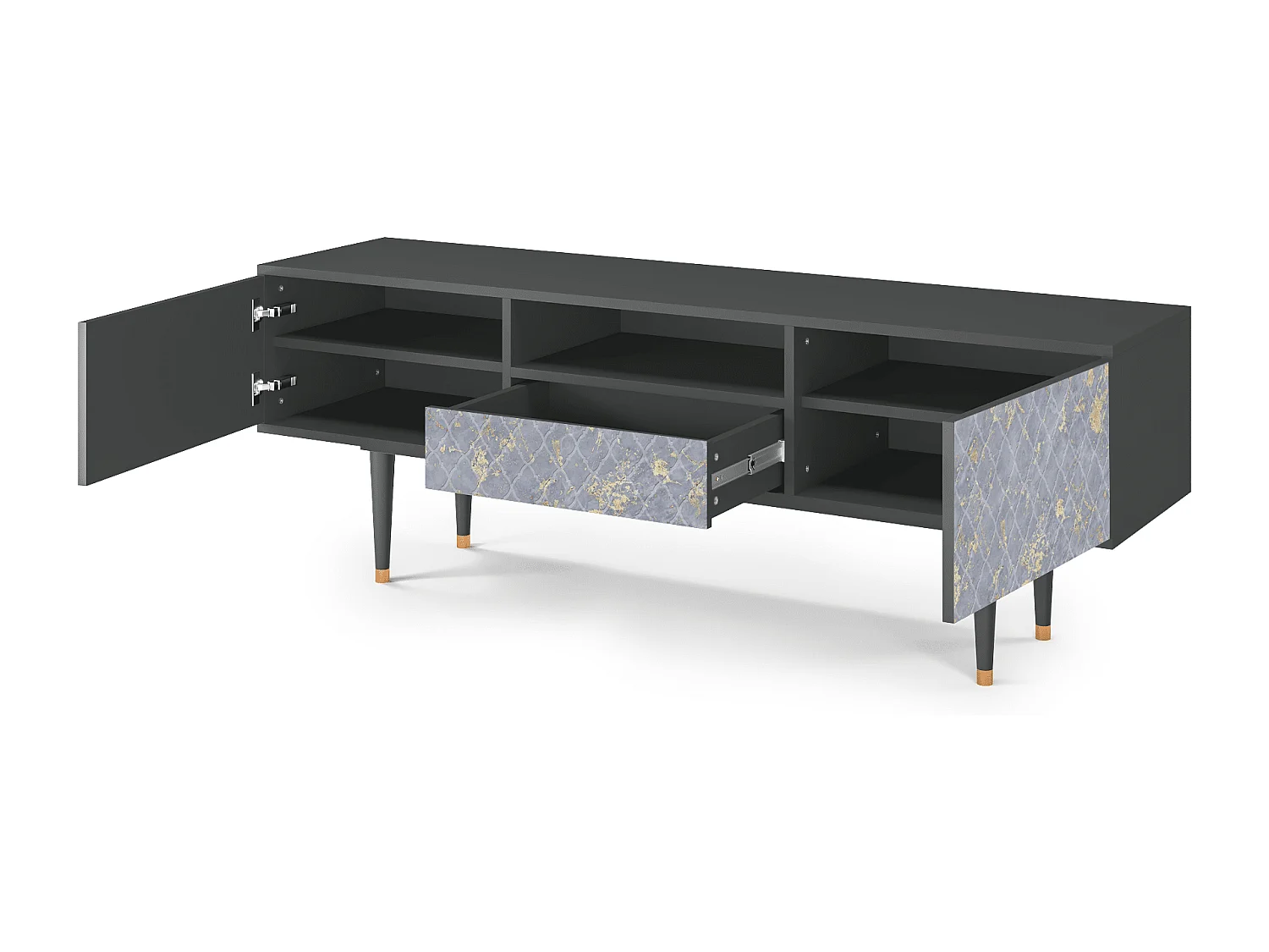 TV-meubel - 170х59х41 cm - T6 - Golden Smoke, Antraciet