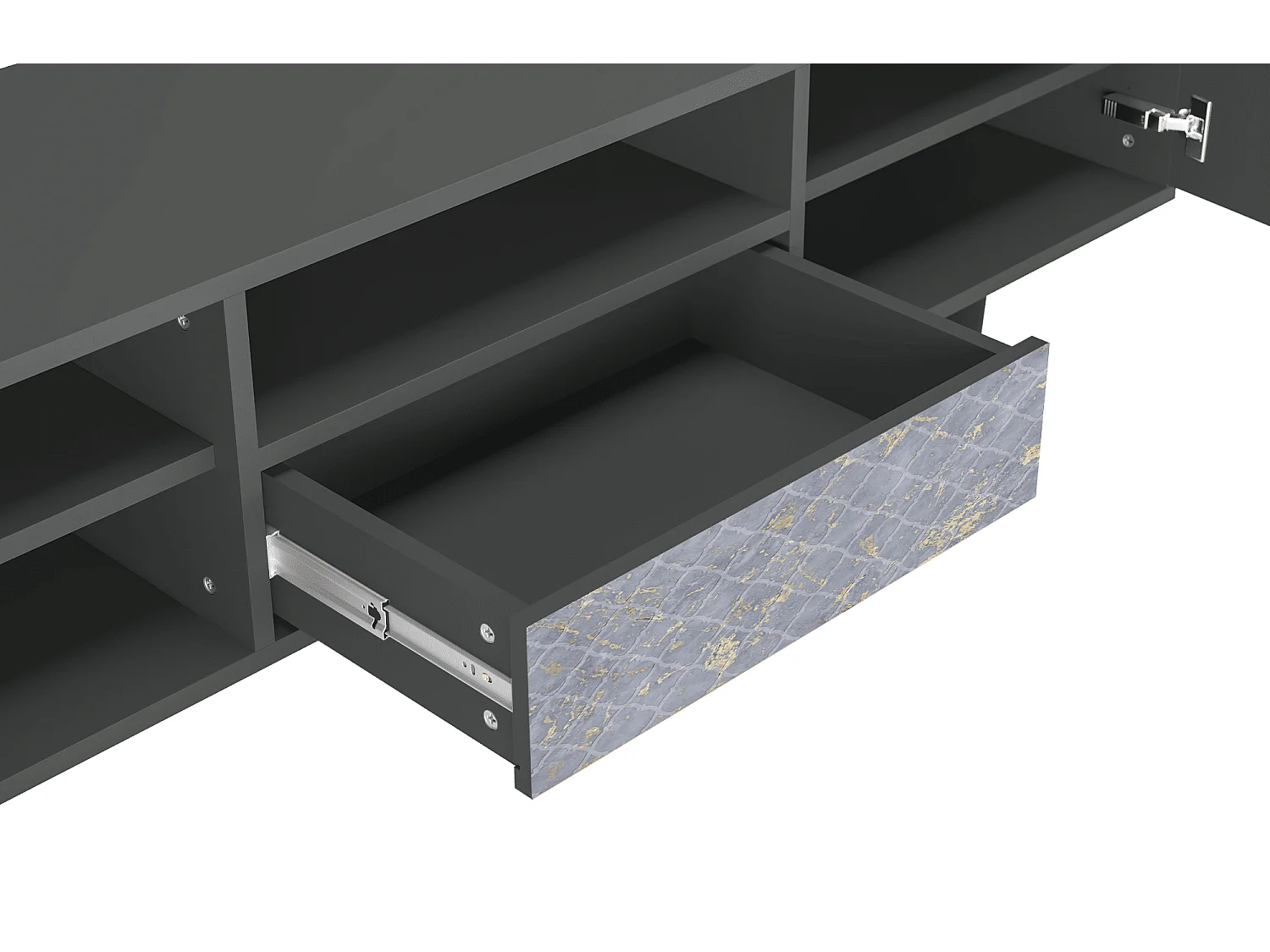 Meuble TV - 170х59х41 cm - T6 - Golden Smoke, Anthracite