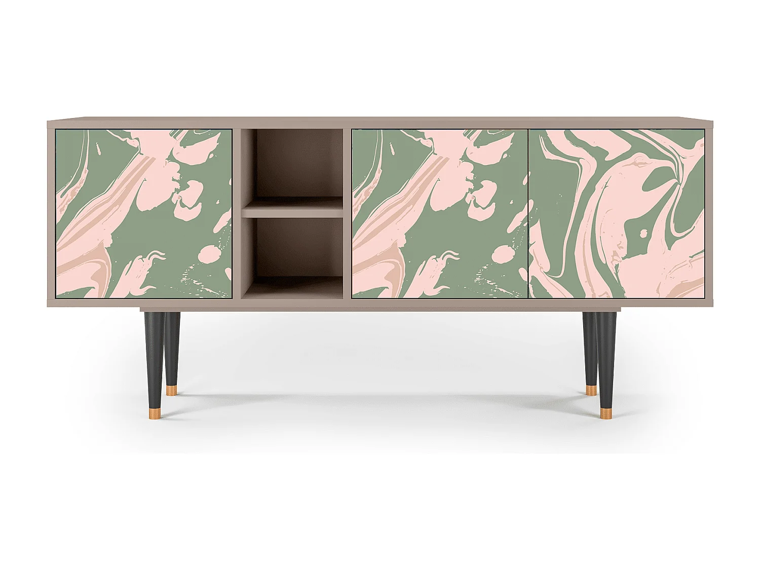 Szafka RTV - 150х69х41 cm - T5 - Aquarelle, Latte