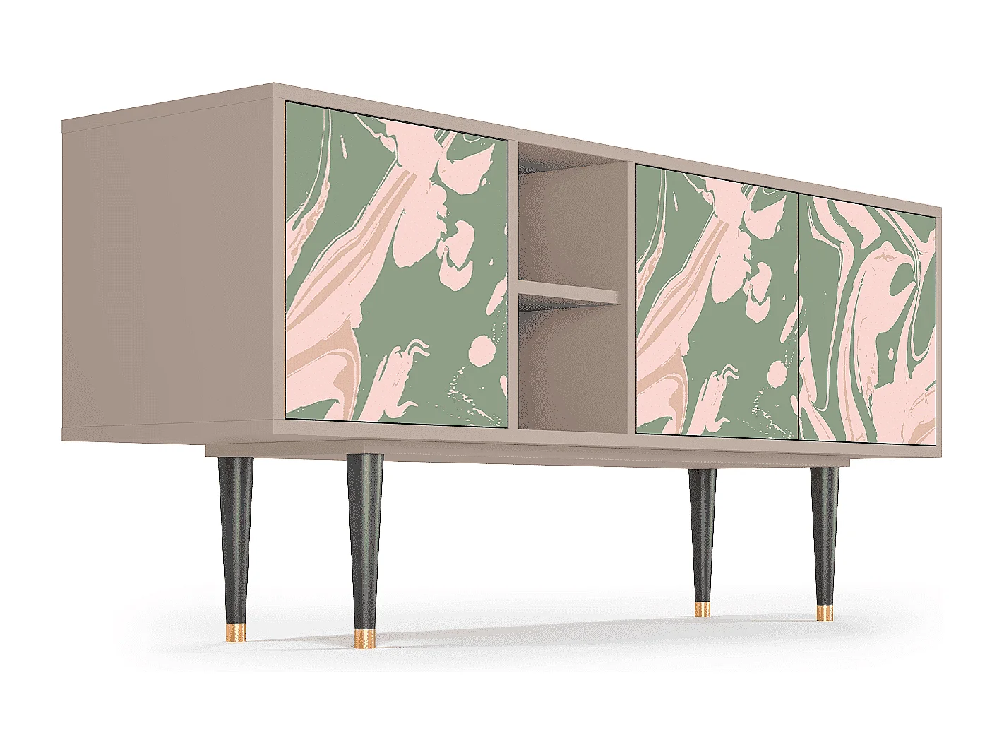 Szafka RTV - 150х69х41 cm - T5 - Aquarelle, Latte