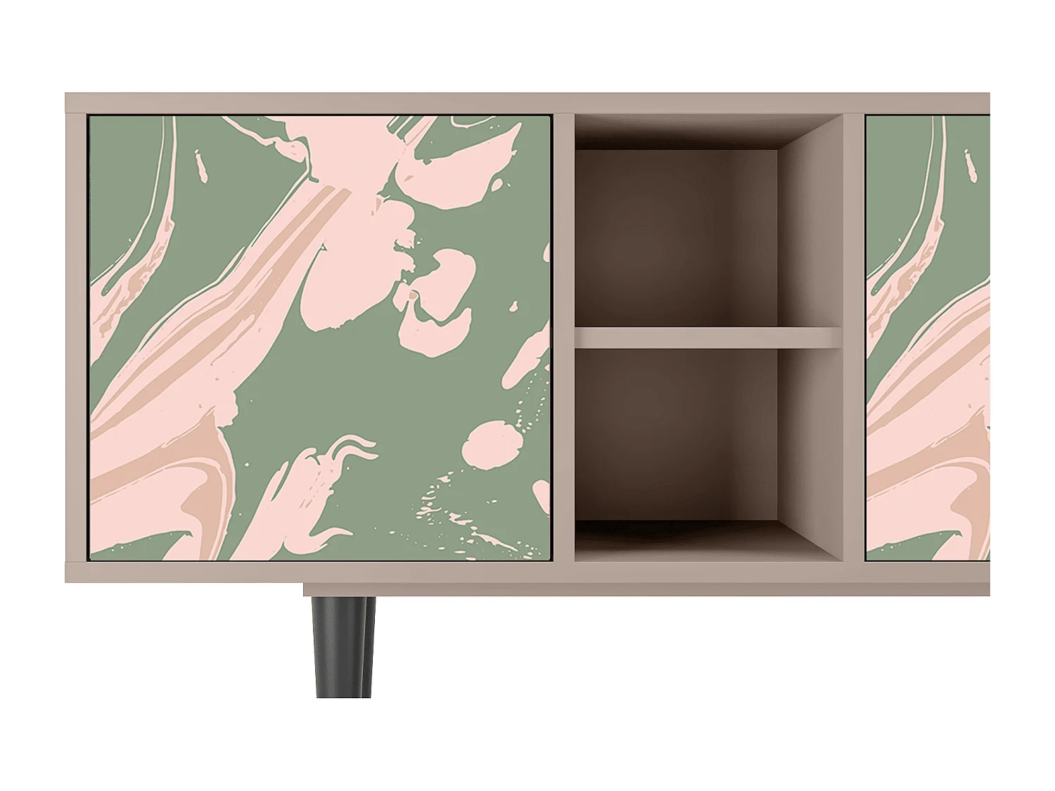 Szafka RTV - 150х69х41 cm - T5 - Aquarelle, Latte