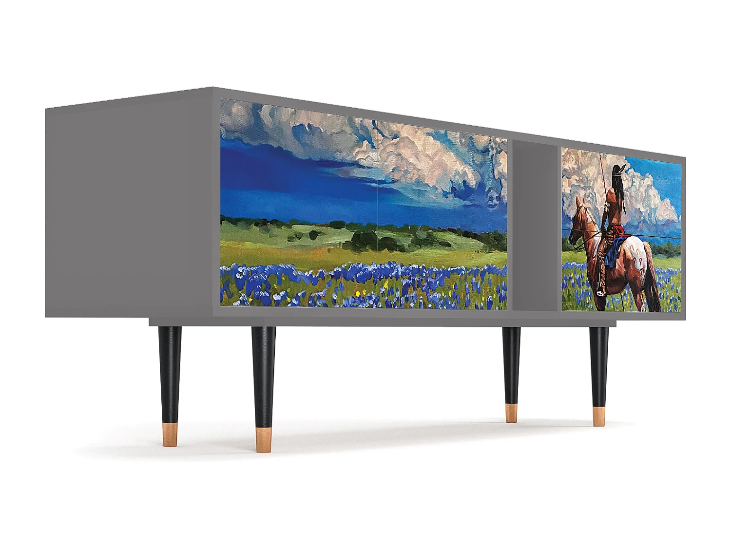 Meuble TV - 170х69х48 cm - T1 - Thunderheads by Dean, Gris