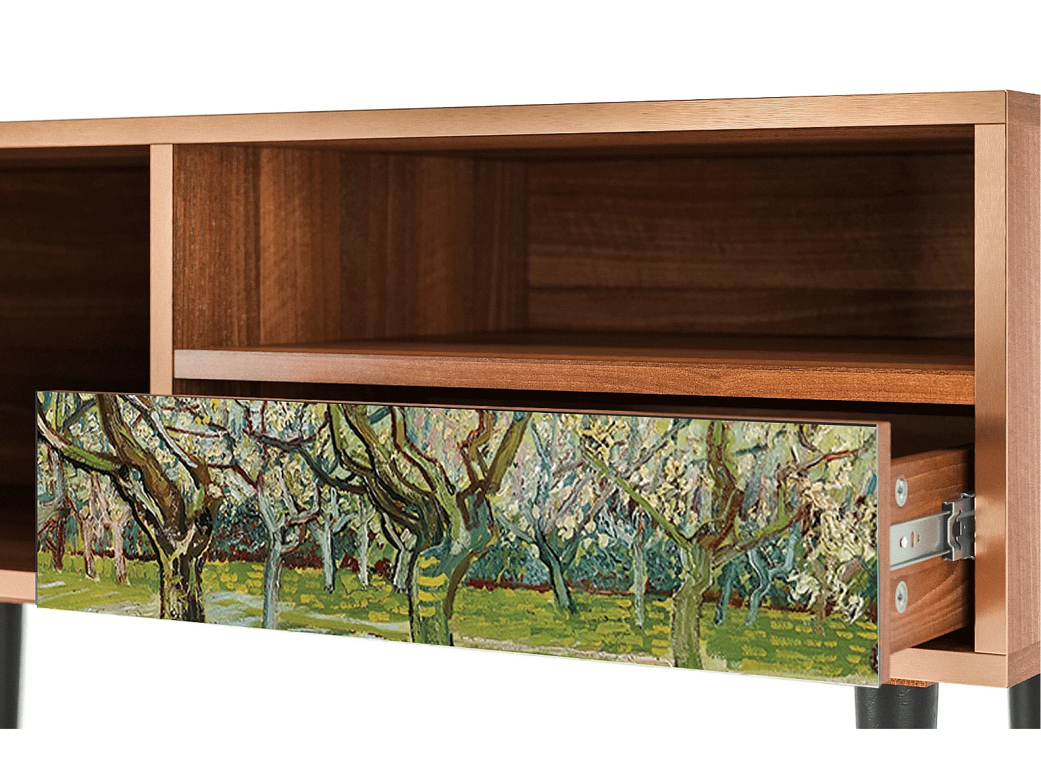 Meuble TV - 115х59х48 cm - T3 - The Blanc Orchard, Noyer