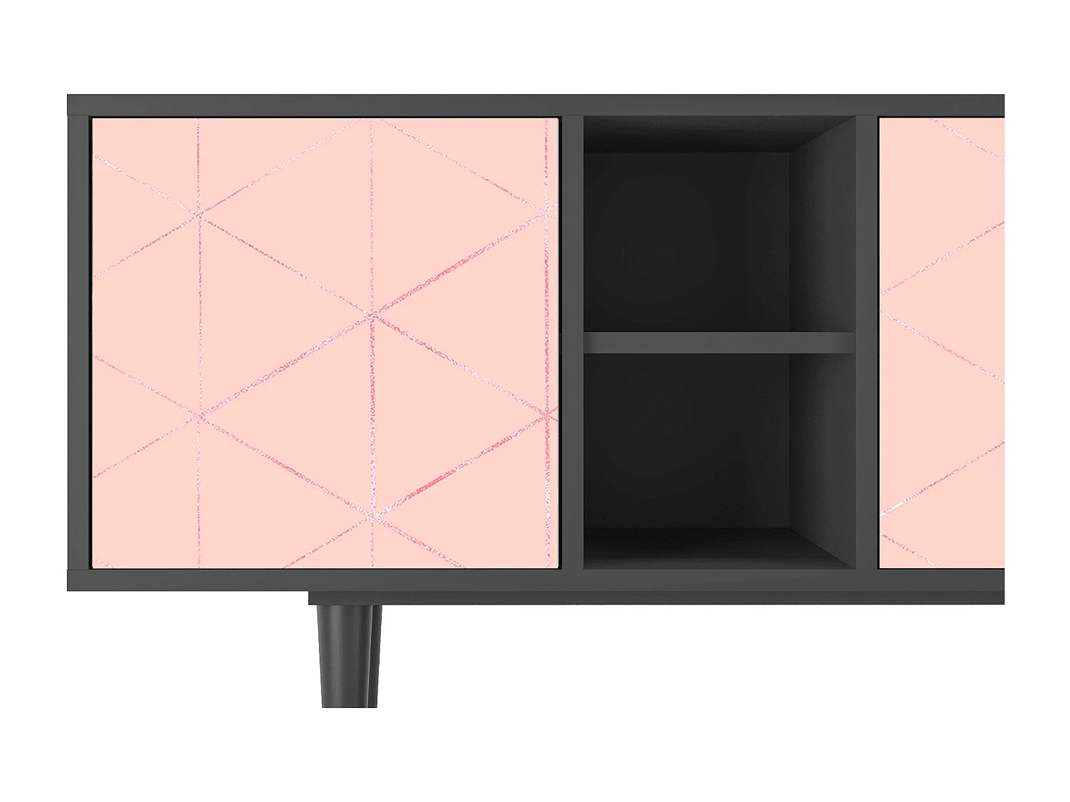 TV-meubel - 150х69х41 cm - T5 - Rose Quartz, Antraciet