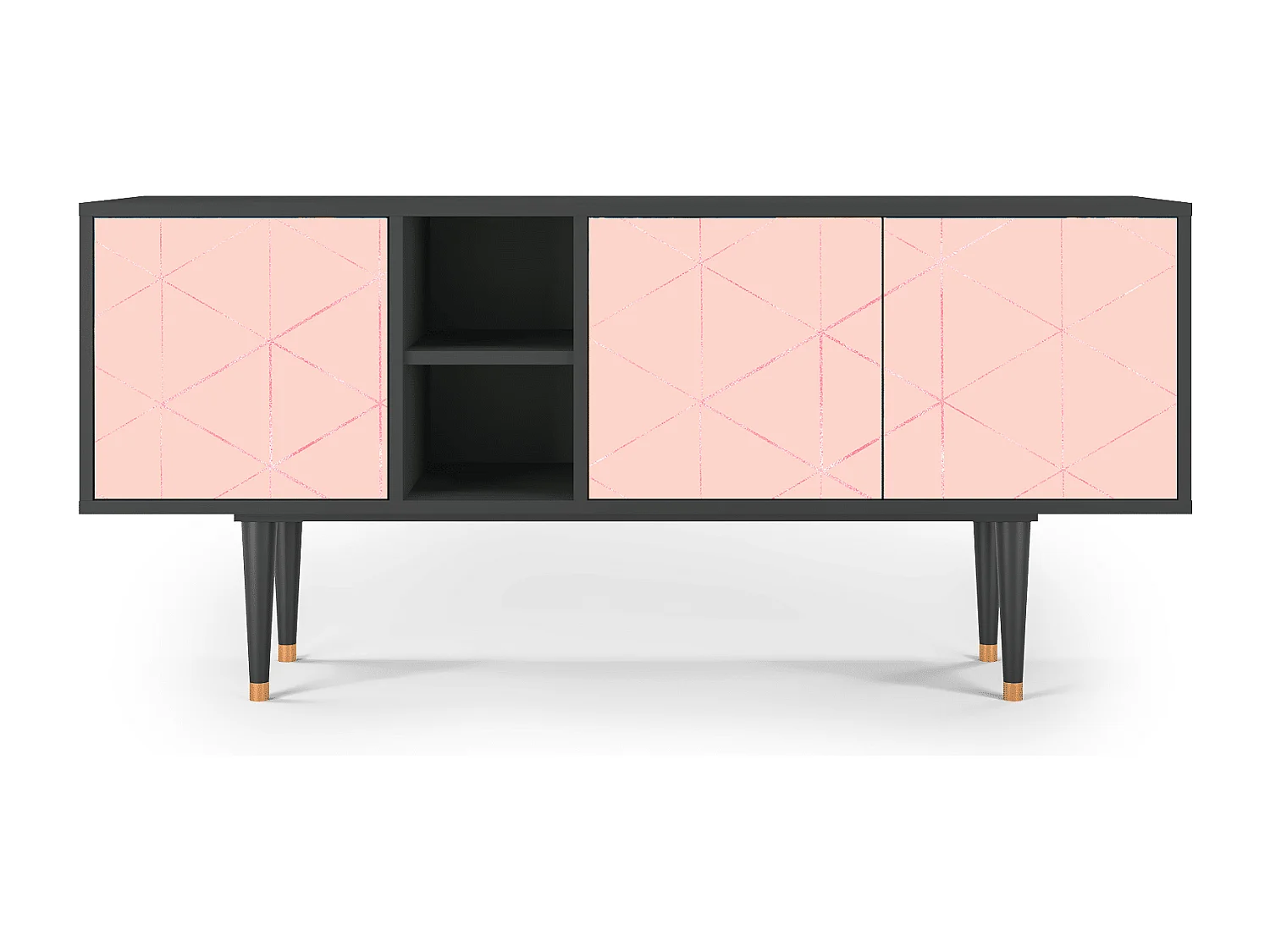 Meuble TV - 150х69х41 cm - T5 - Rose Quartz, Anthracite