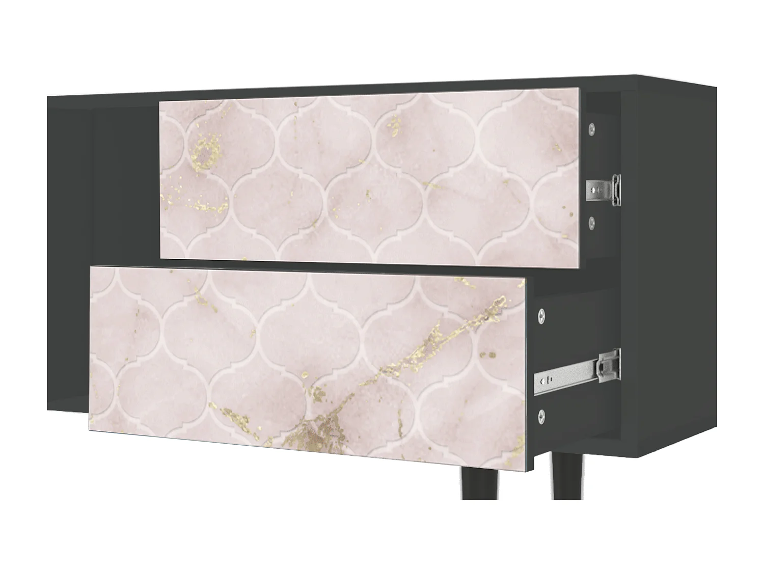 TV-Möbel - 170х69х48 cm - T1 - Dirty Roses, Anthrazit