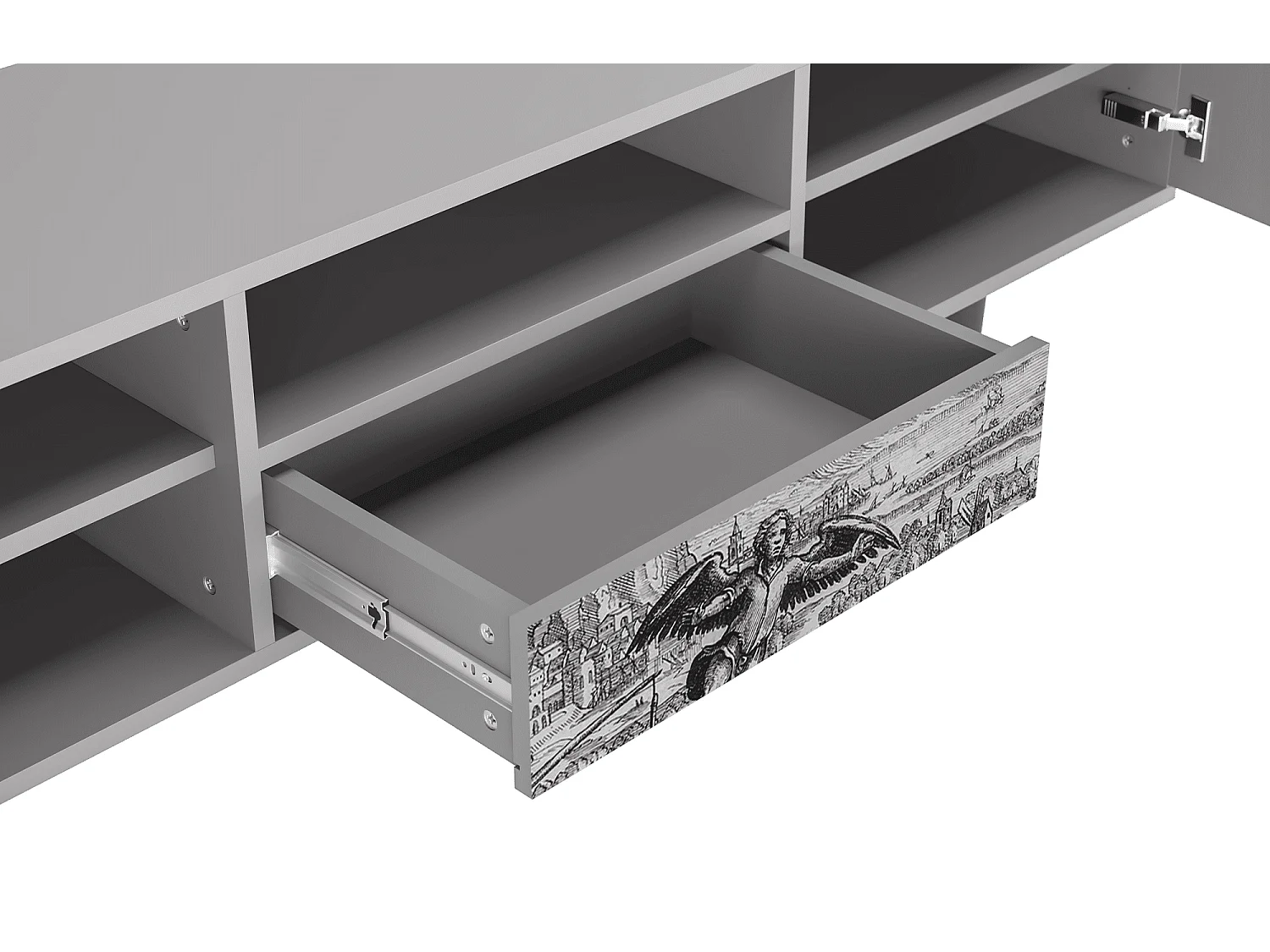 Szafka RTV - 170х59х41 cm - T6 - Departure, Szary