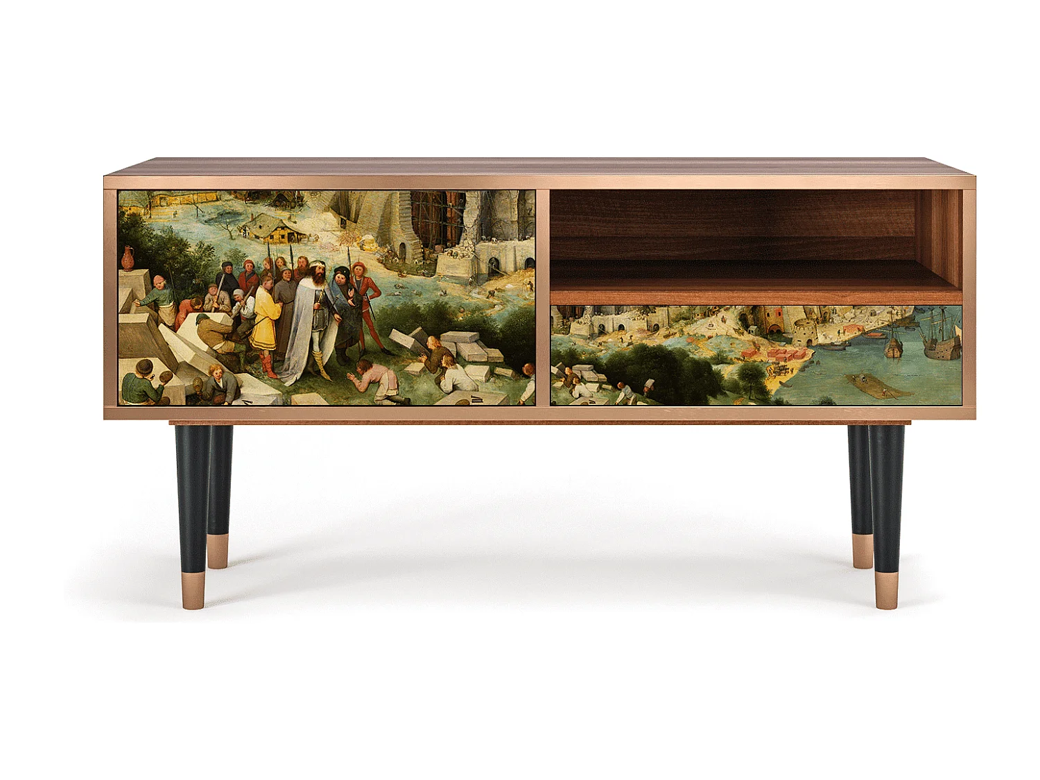 Mobile TV - 115х59х48 cm - T3 - Elder The Tower, Noce