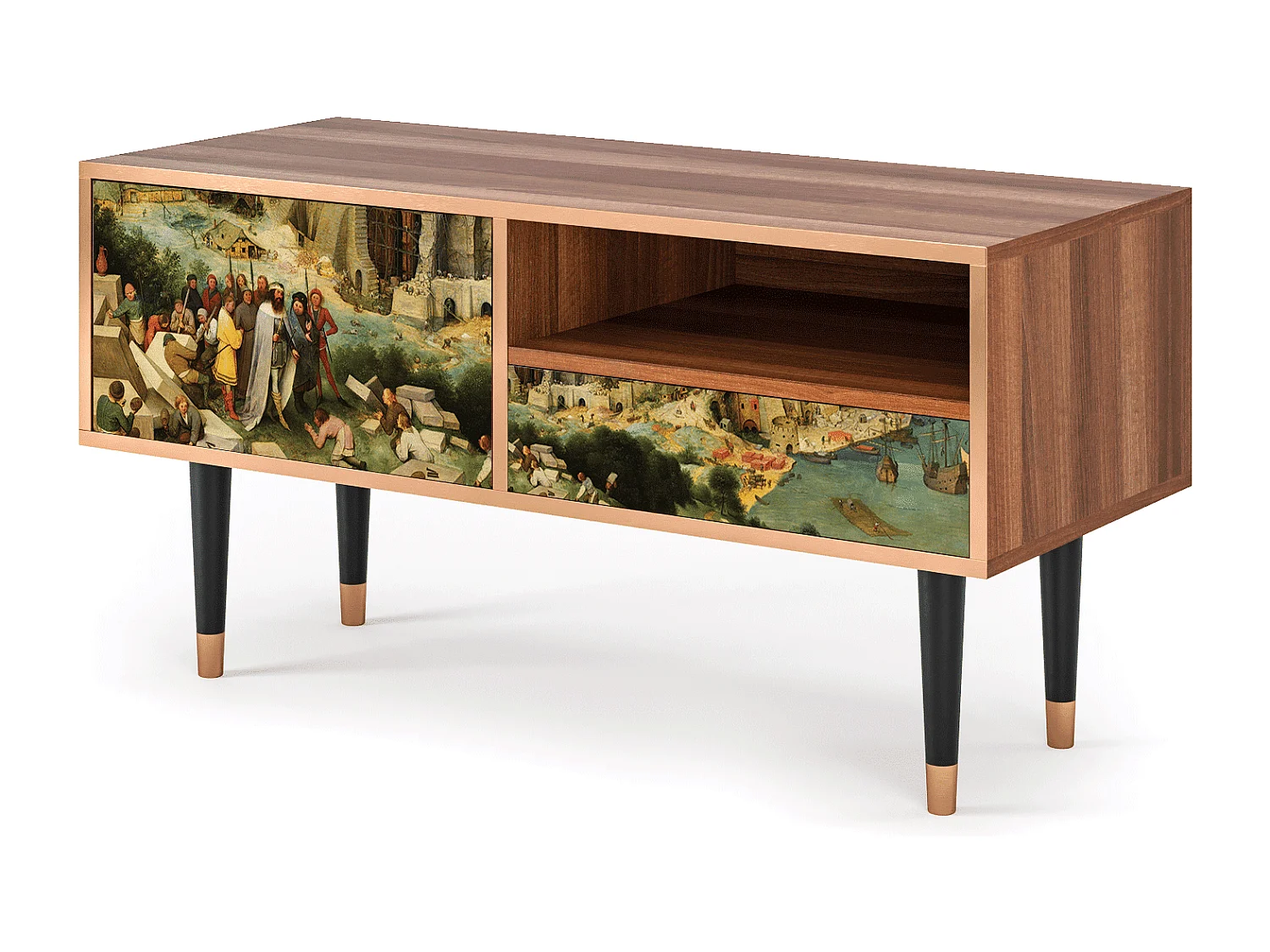 Mobile TV - 115х59х48 cm - T3 - Elder The Tower, Noce