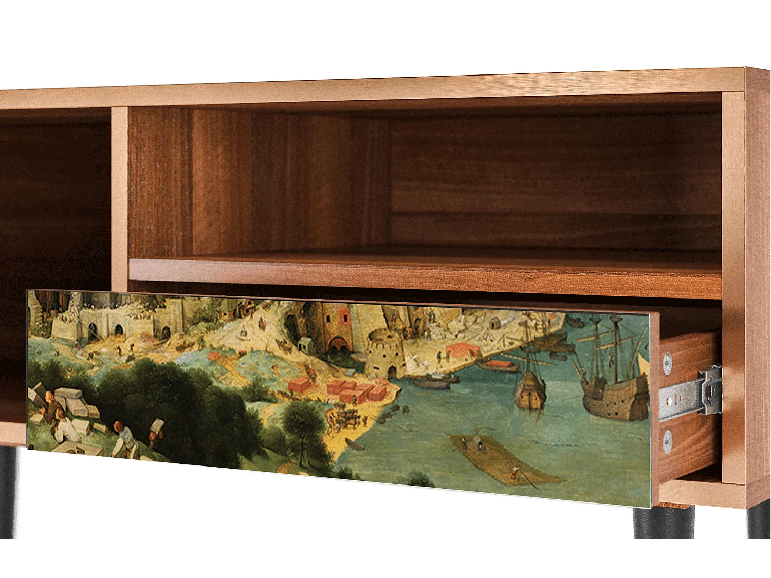 Mobile TV - 115х59х48 cm - T3 - Elder The Tower, Noce