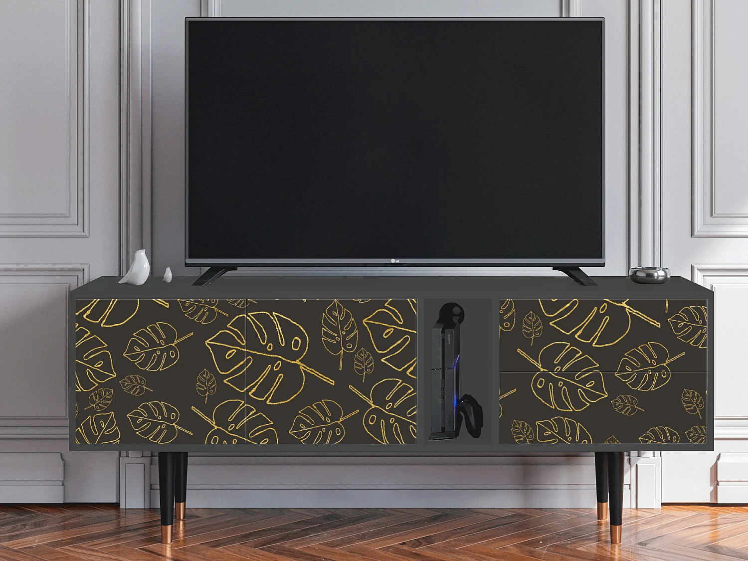 Mobile TV - 170х69х48 cm - T1 - Fall Of The Leaves, Antracite