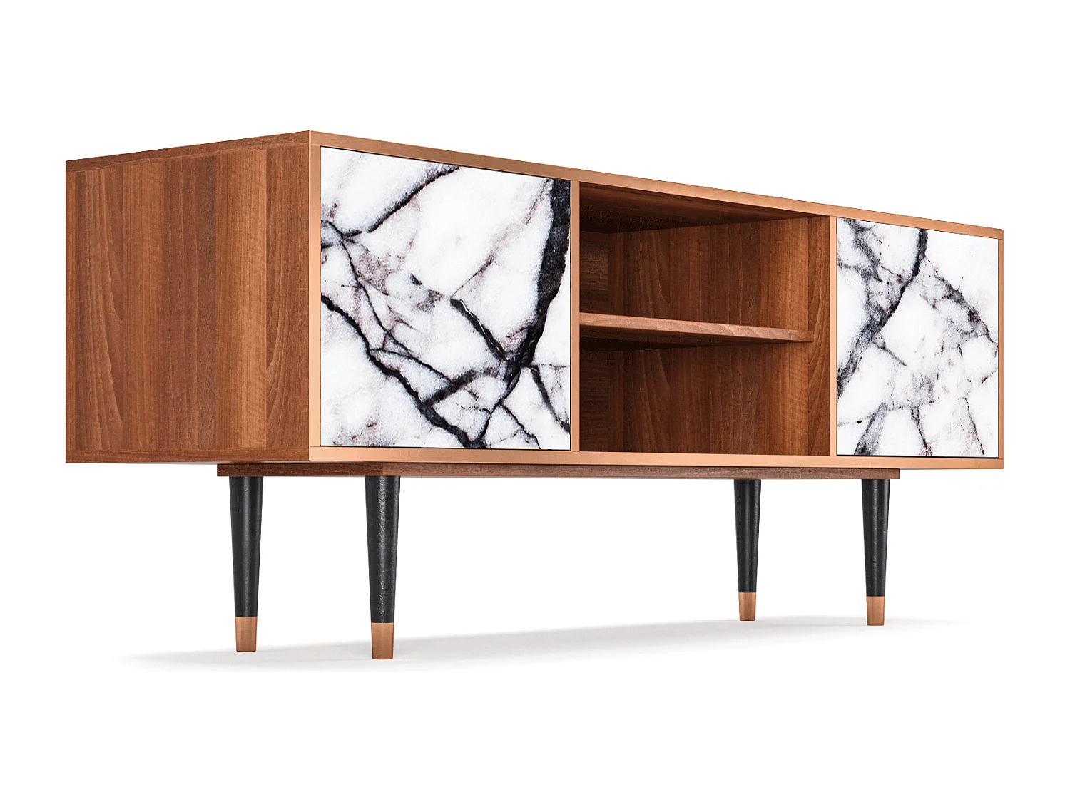 Mobile TV - 170х69х48 cm - T2 - Raven Marble, Noce