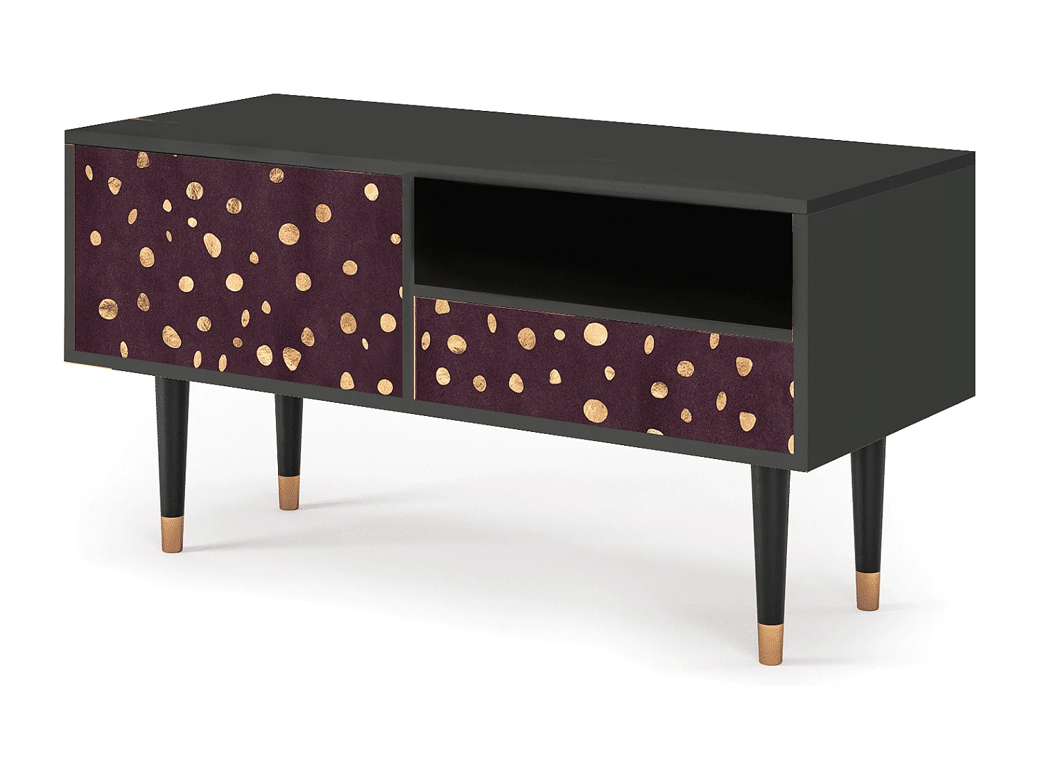 Mueble de TV - 115х59х48 cm - T3 - Glowworms, Antracite