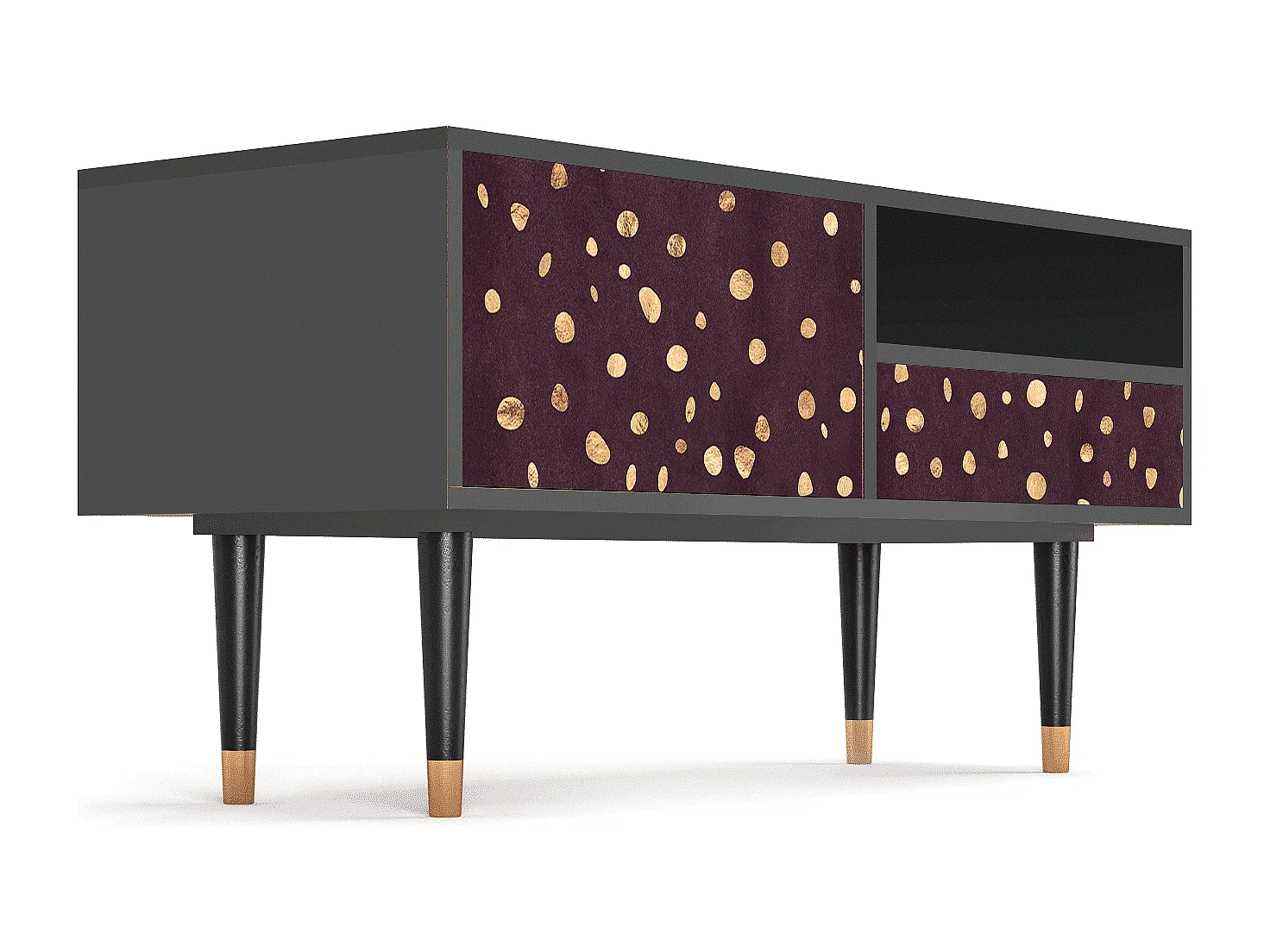 Mueble de TV - 115х59х48 cm - T3 - Glowworms, Antracite