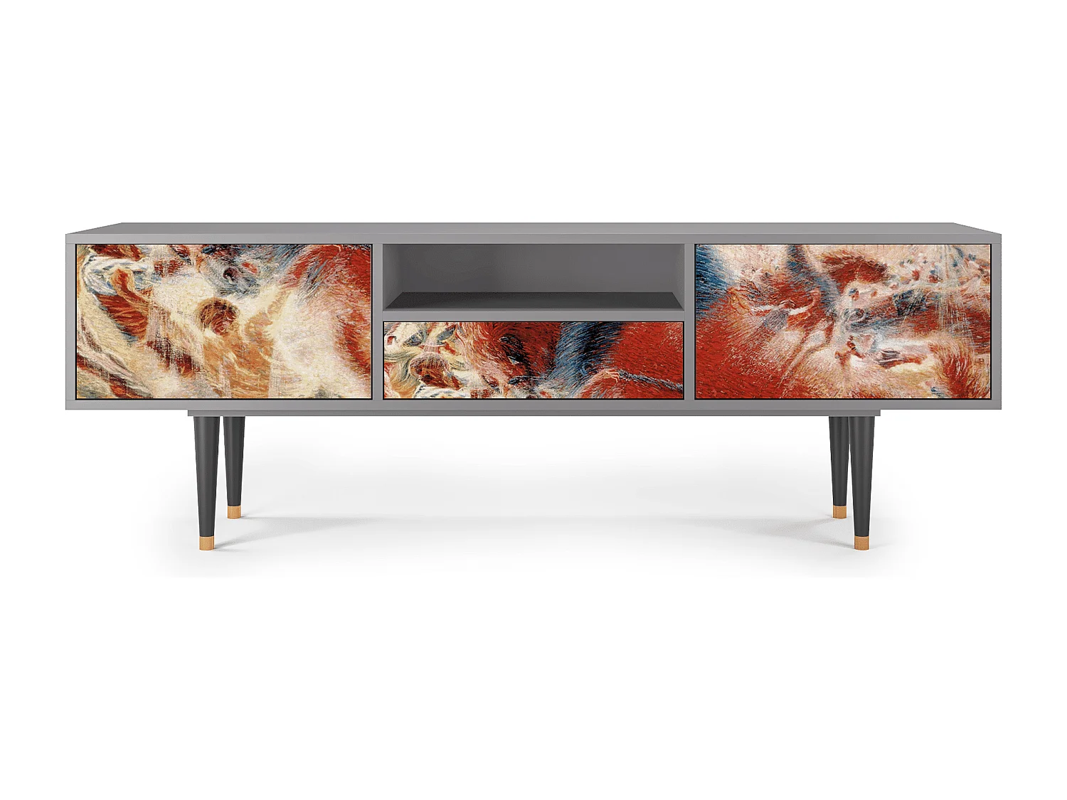 TV-Möbel - 170х59х41 cm - T6 - The City Rises, Grau