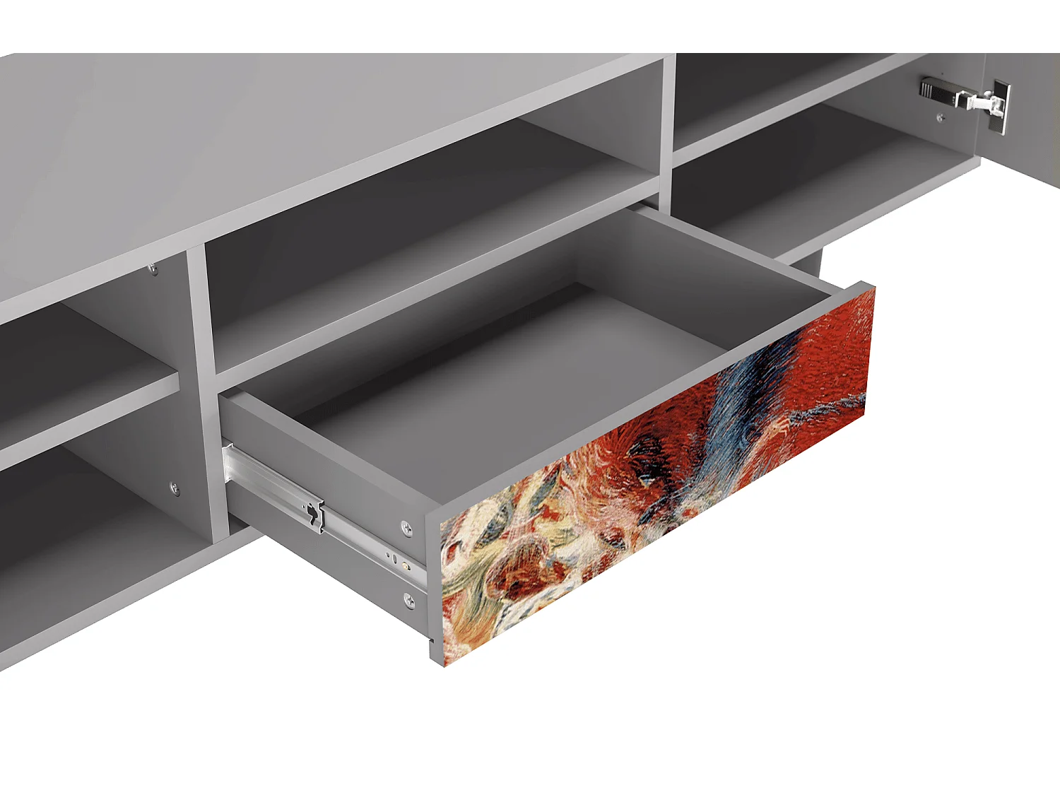 TV-Möbel - 170х59х41 cm - T6 - The City Rises, Grau