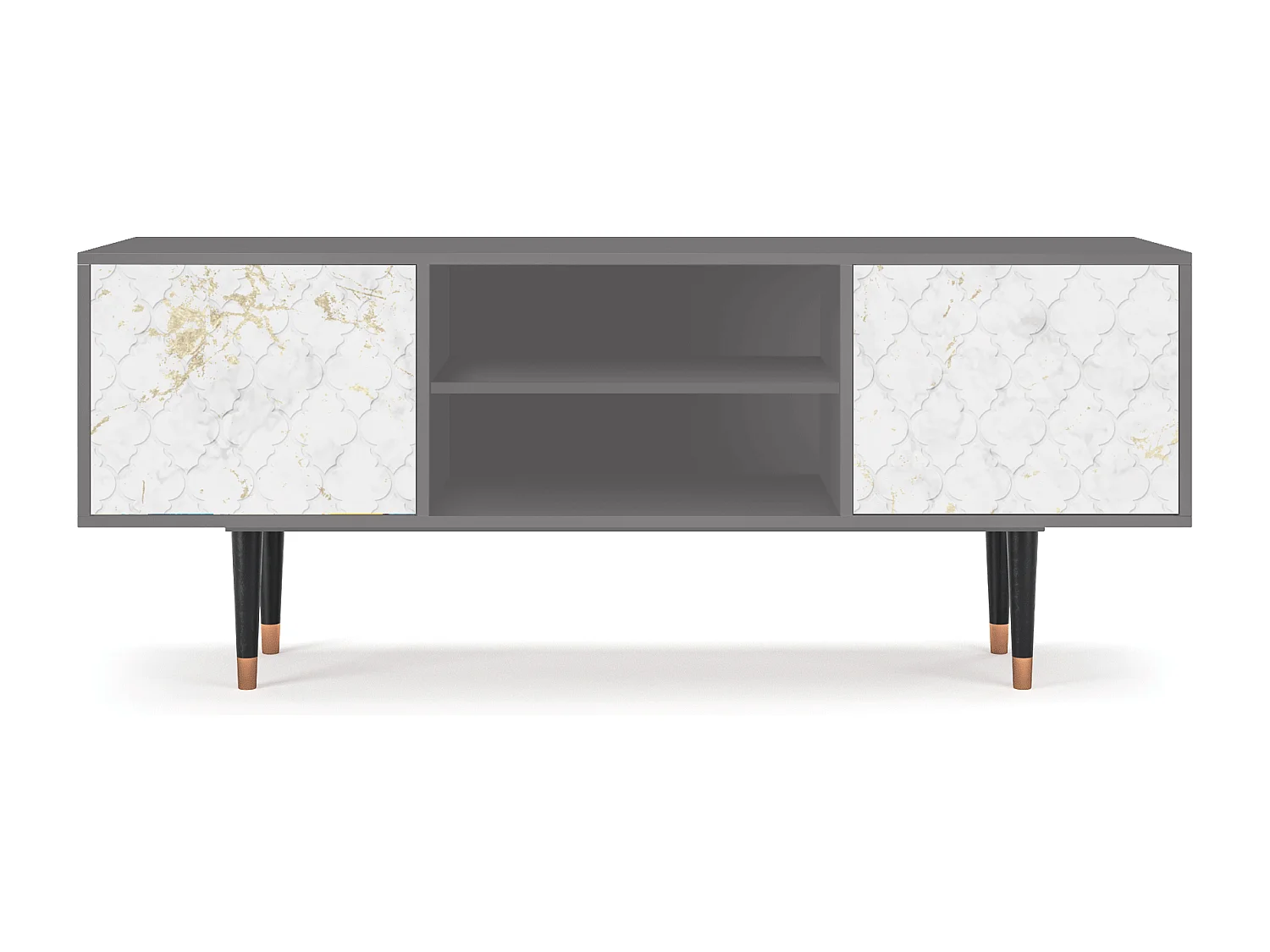 Meuble TV - 170х69х48 cm - T2 - Sweet Cotton, Gris