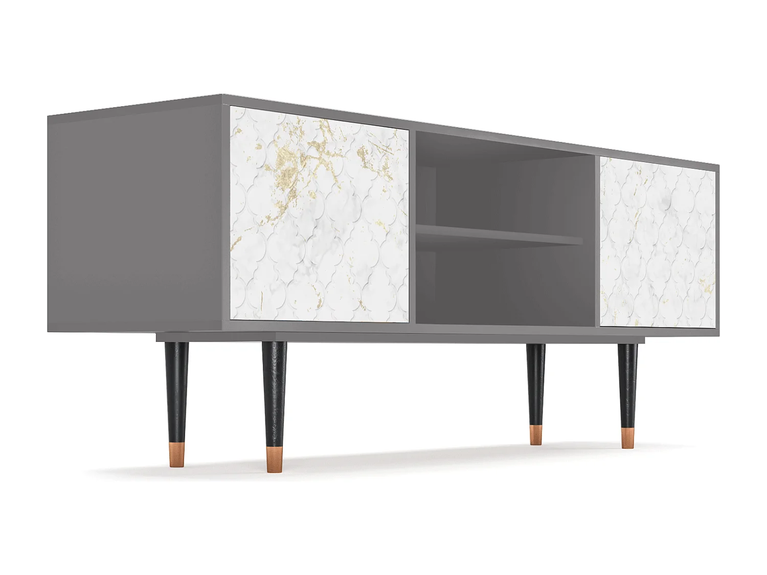 Meuble TV - 170х69х48 cm - T2 - Sweet Cotton, Gris