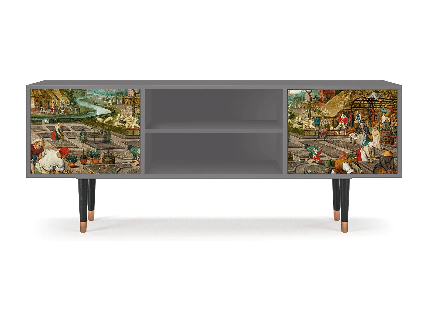 Meuble TV - 170х69х48 cm - T2 - The Younger - Spring, Gris