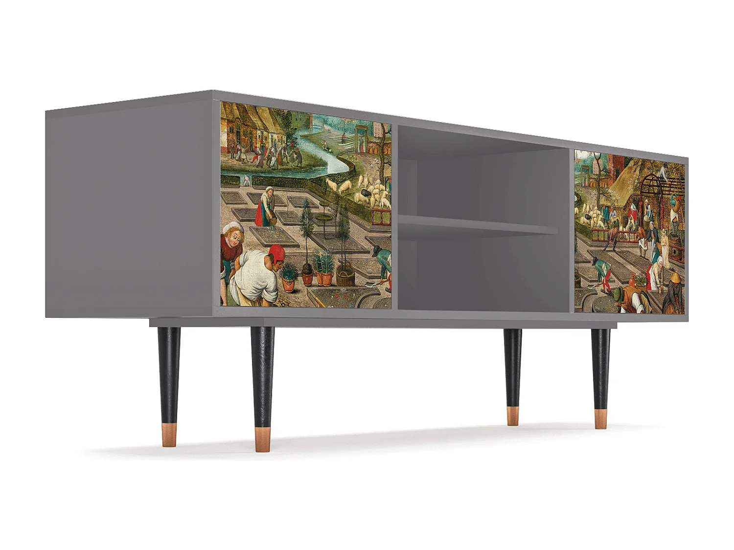 Meuble TV - 170х69х48 cm - T2 - The Younger - Spring, Gris