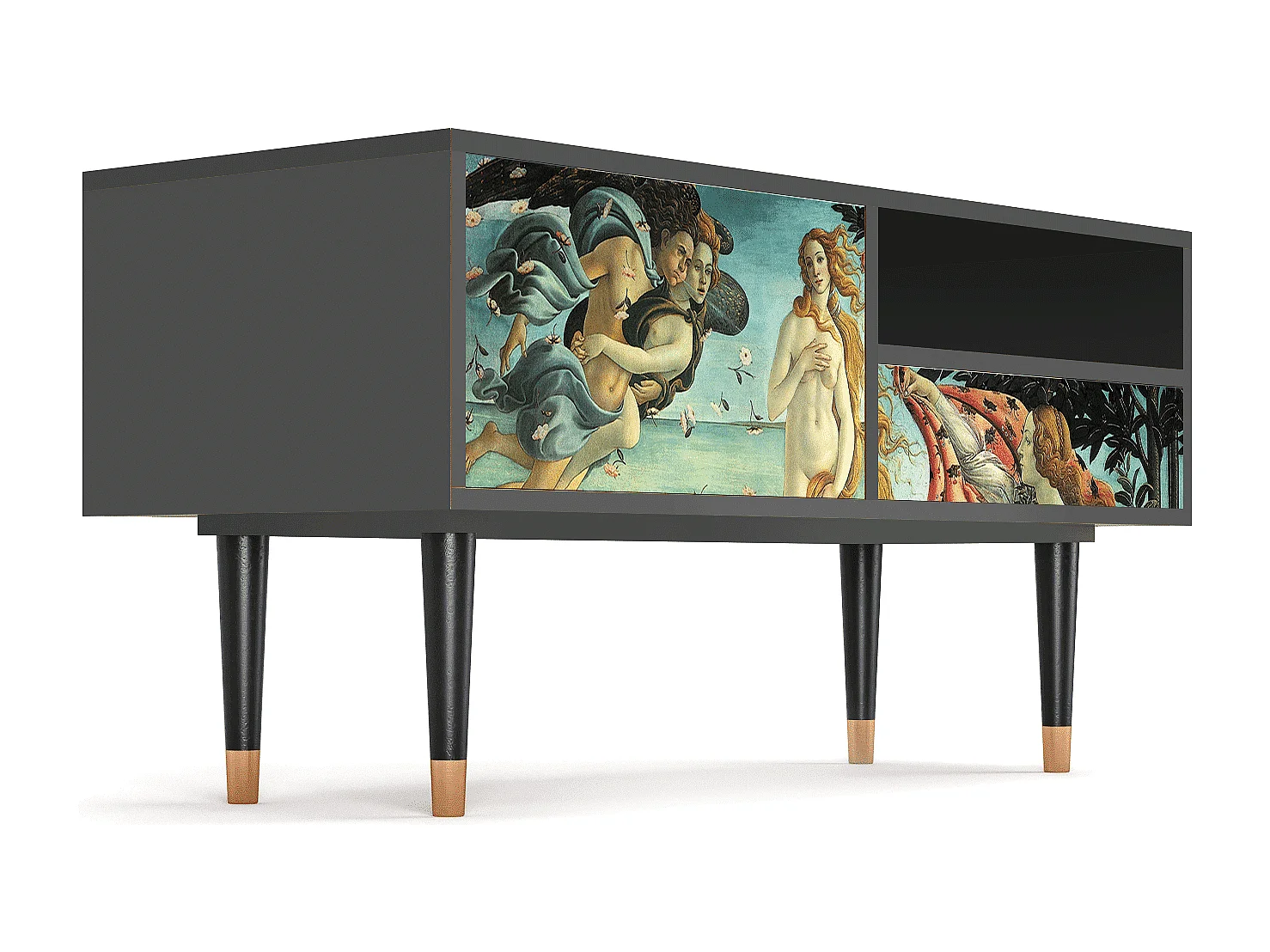 Mueble de TV - 115х59х48 cm - T3 - The Birth of Venus, Antracita
