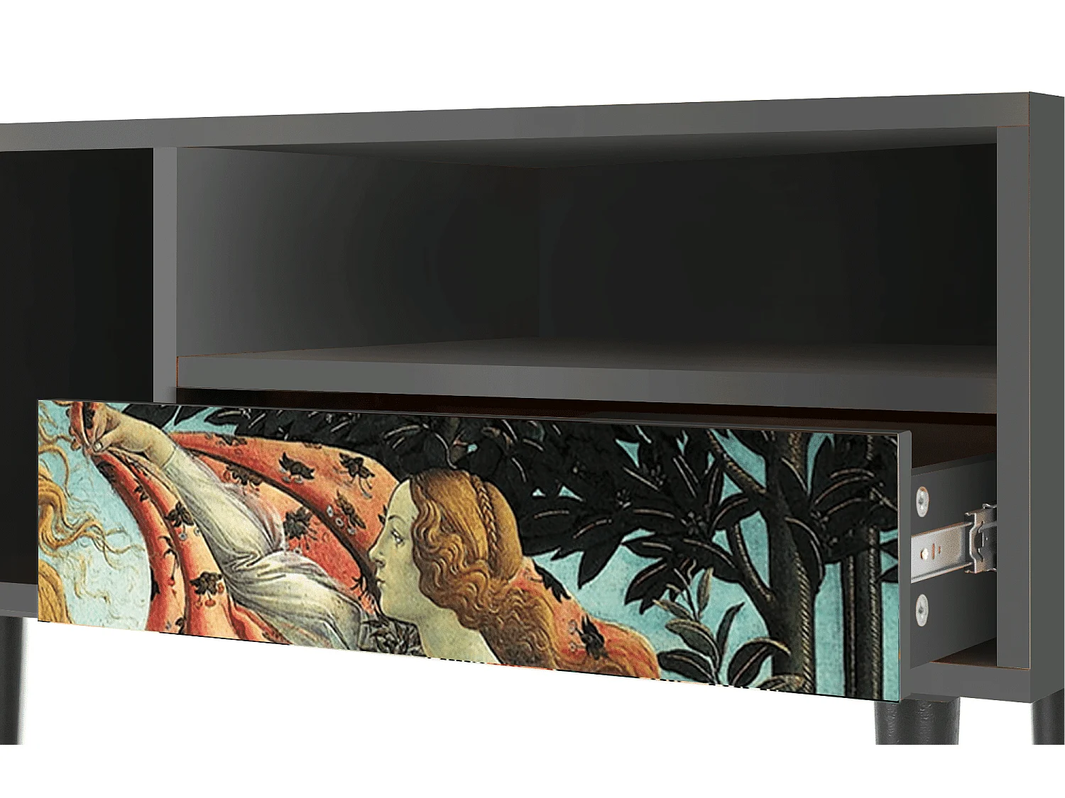 Mueble de TV - 115х59х48 cm - T3 - The Birth of Venus, Antracita