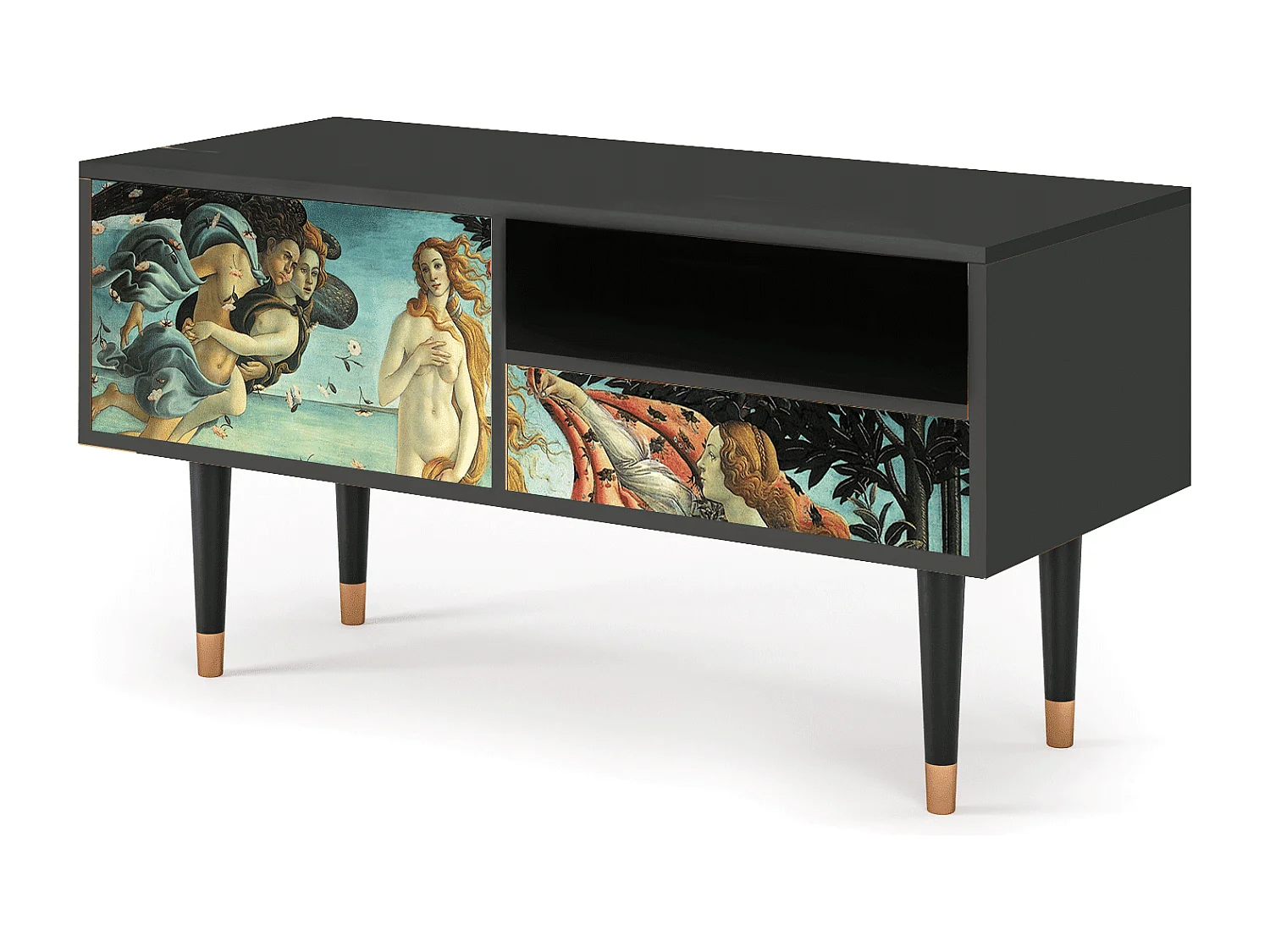 Meuble TV - 115х59х48 cm - T3 - The Birth of Venus, Anthracite