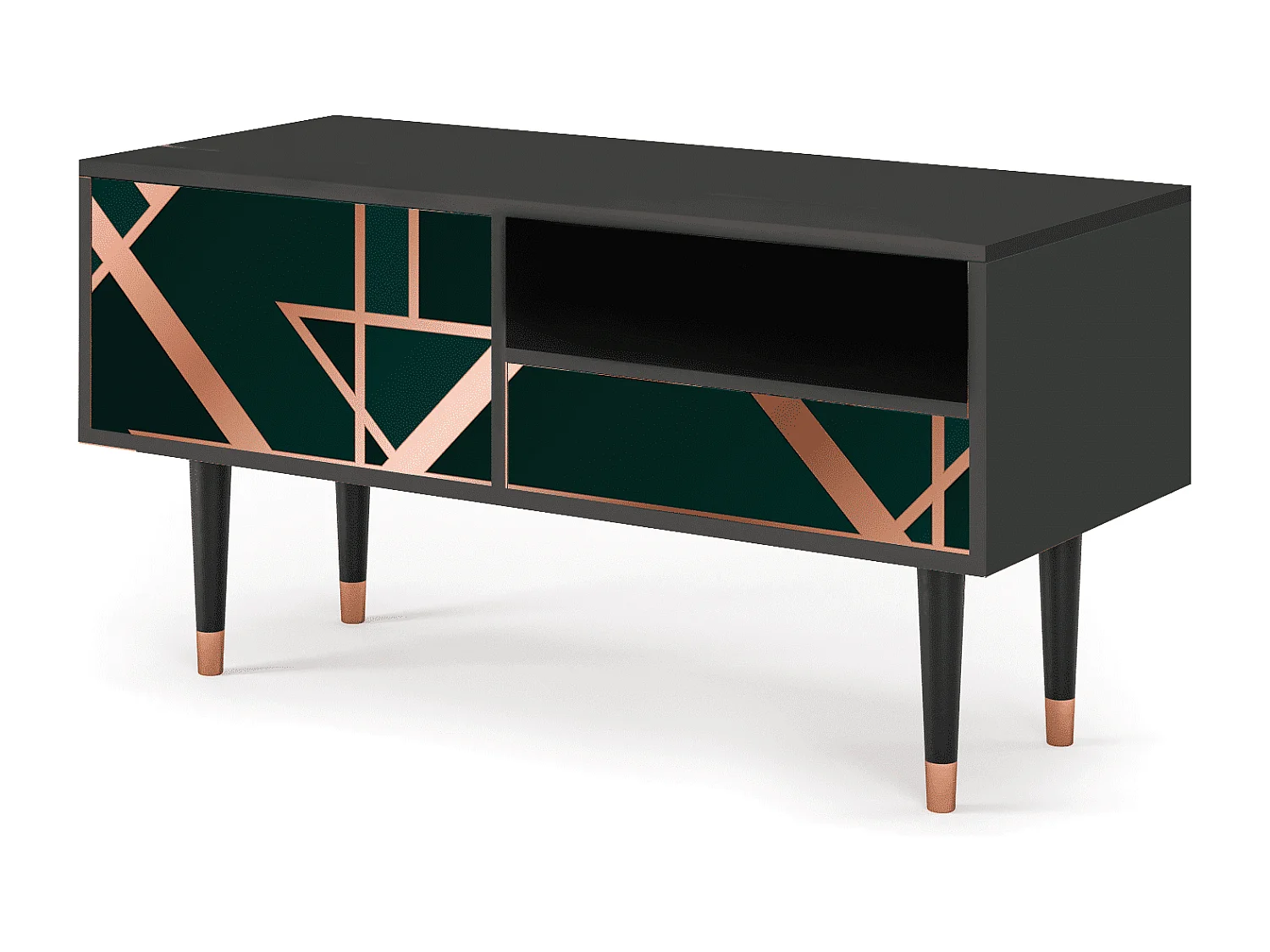 Meuble TV - 115х59х48 cm - T3 - Emerald Gatsby, Anthracite