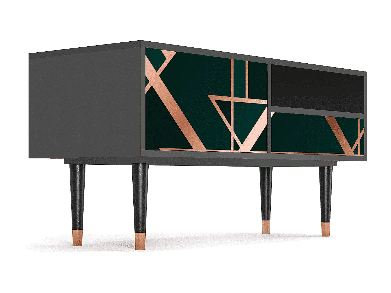 Meuble TV - 115х59х48 cm - T3 - Emerald Gatsby, Anthracite