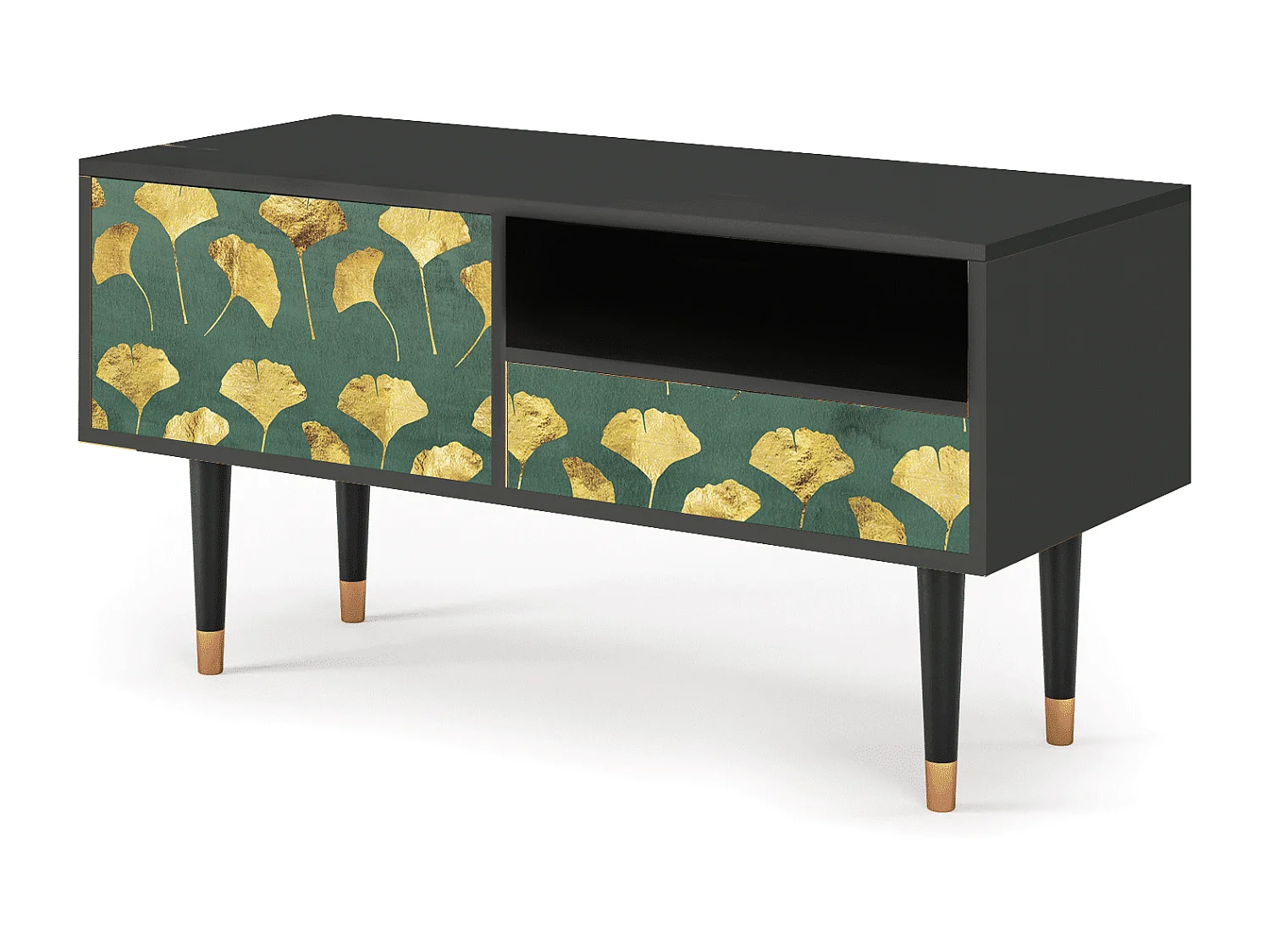 Meuble TV - 115х59х48 cm - T3 - Gingko leaves, Anthracite