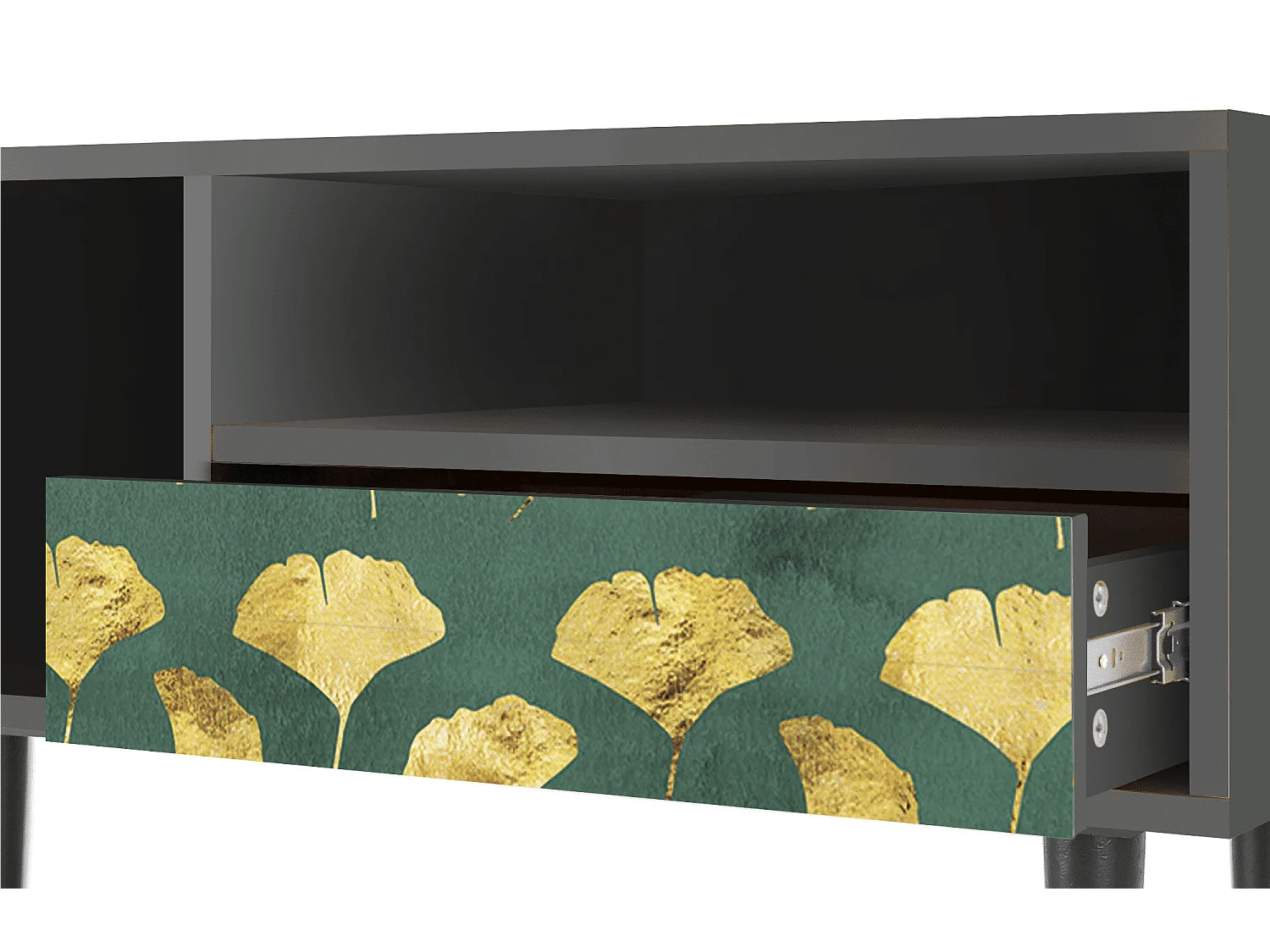 Meuble TV - 115х59х48 cm - T3 - Gingko leaves, Anthracite