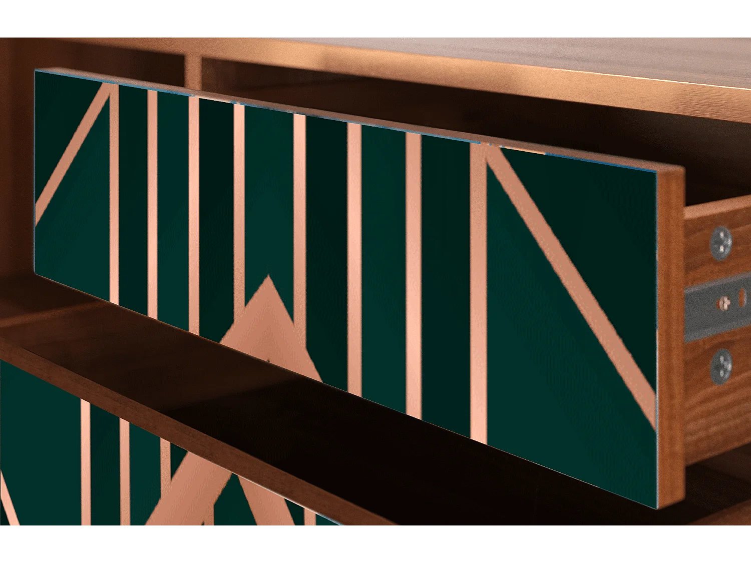 Meuble TV - 170х59х48 cm - T4 - Emerald Gatsby, Noyer