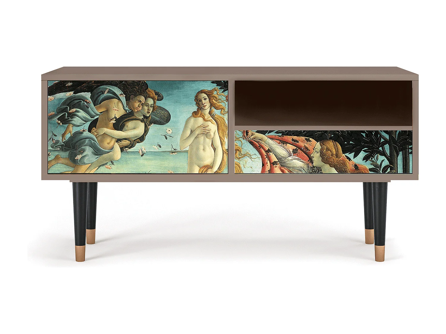 Mueble de TV - 115х59х48 cm - T3 - The Birth of Venus, Latte