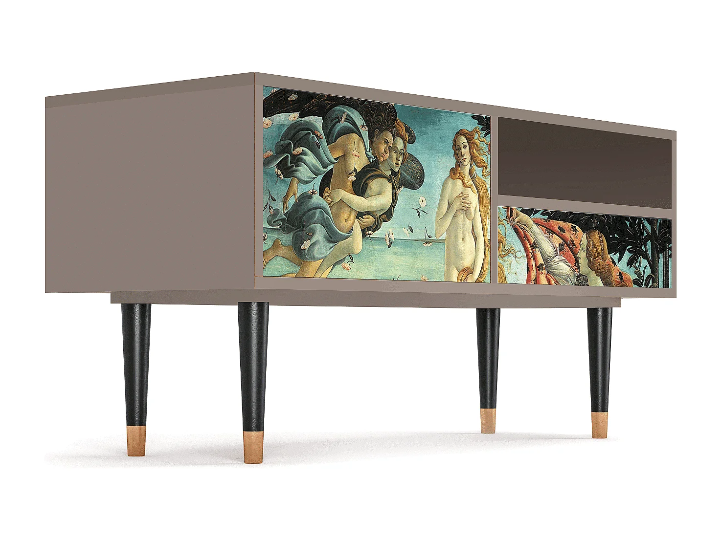 Mueble de TV - 115х59х48 cm - T3 - The Birth of Venus, Latte