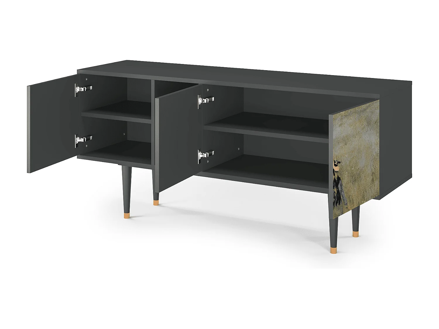 Meuble TV - 150х69х41 cm - T5 - The Poppy Field   , Anthracite