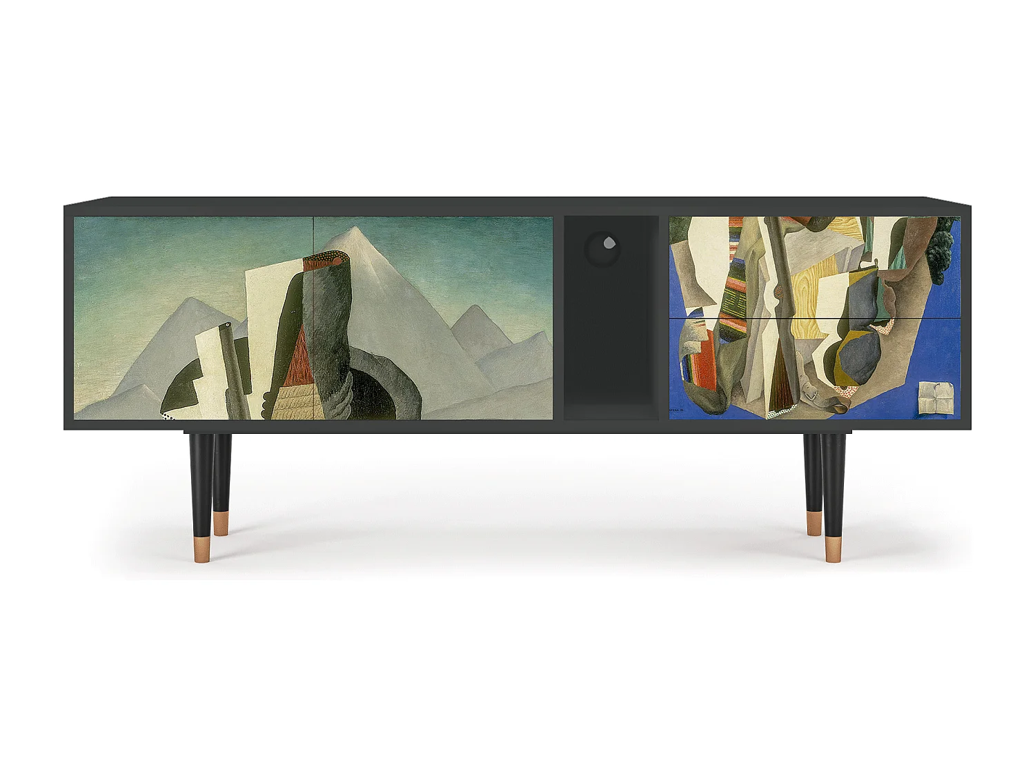 Meuble TV - 170х69х48 cm - T1 - The Cubist Paintings , Anthracite