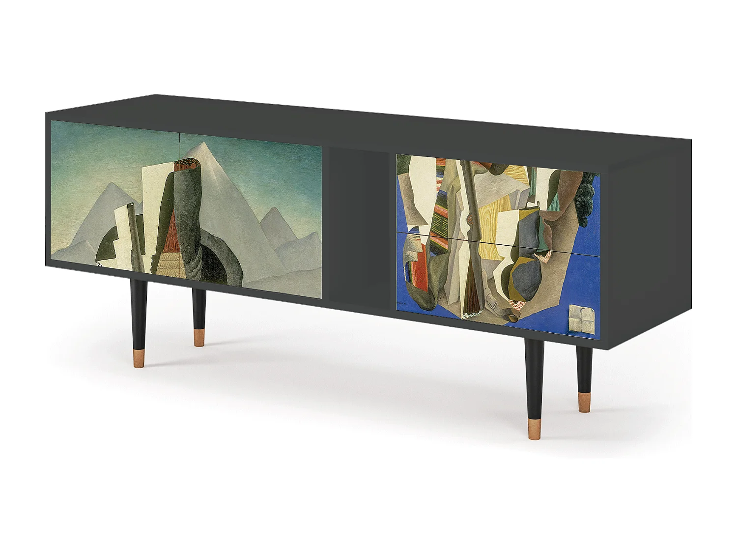 Meuble TV - 170х69х48 cm - T1 - The Cubist Paintings , Anthracite