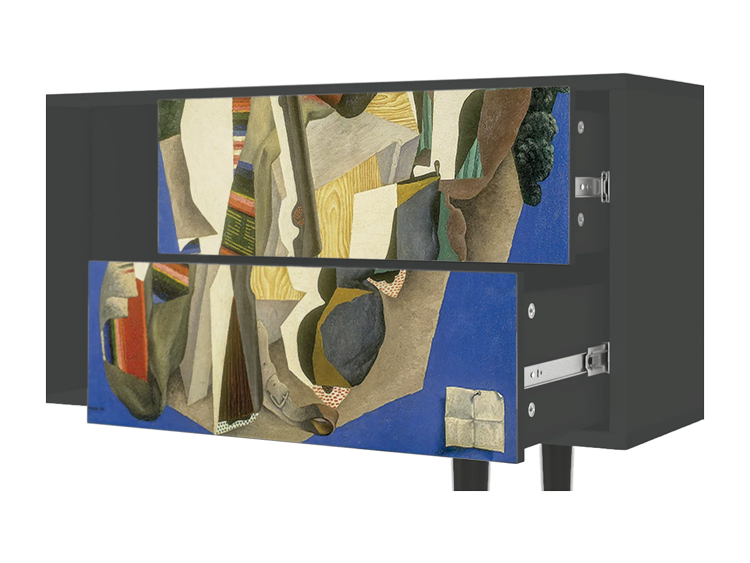 Meuble TV - 170х69х48 cm - T1 - The Cubist Paintings , Anthracite
