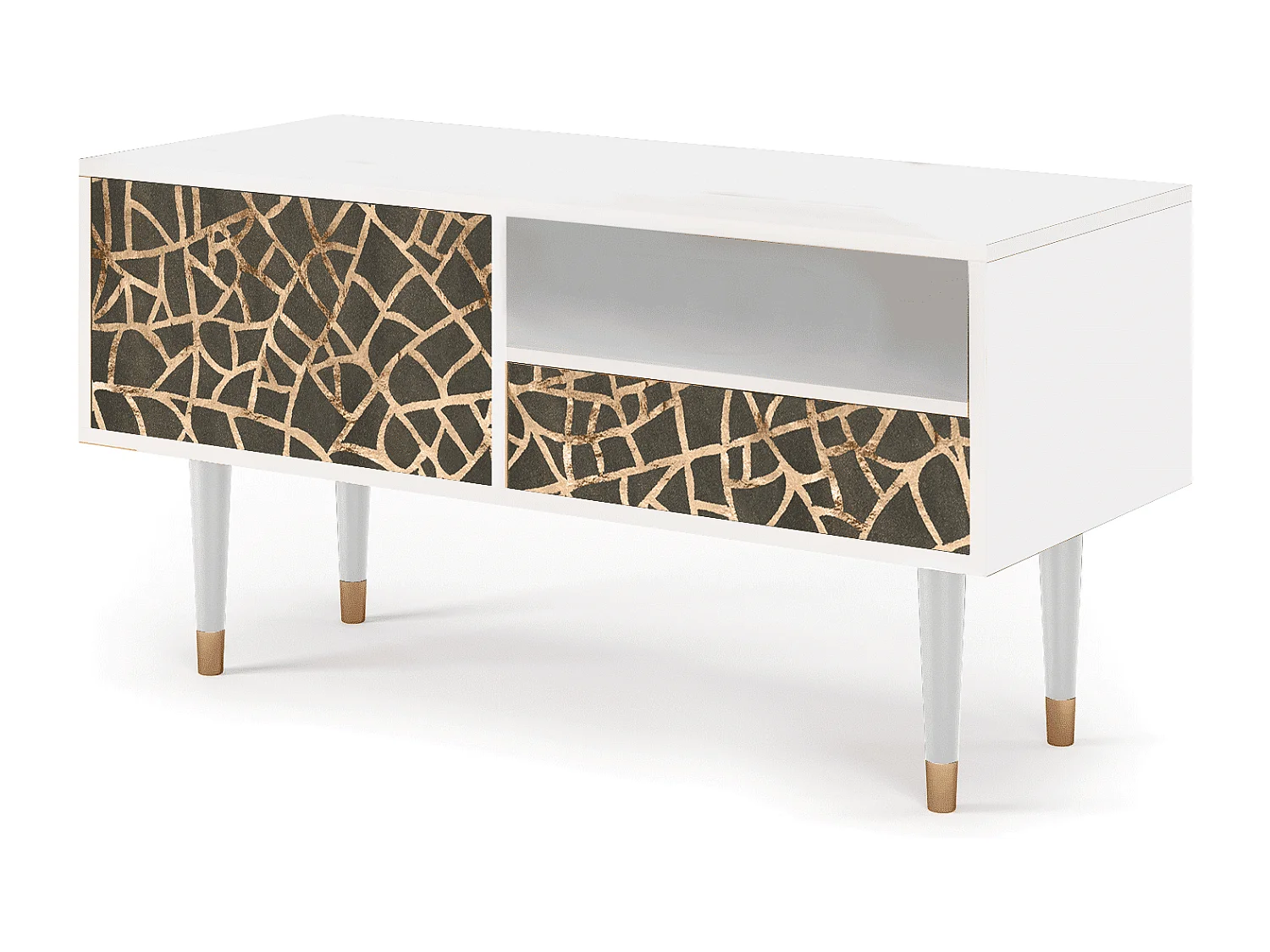 TV-meubel - 115х59х48 cm - T3 - Enlarged Leaf, Wit