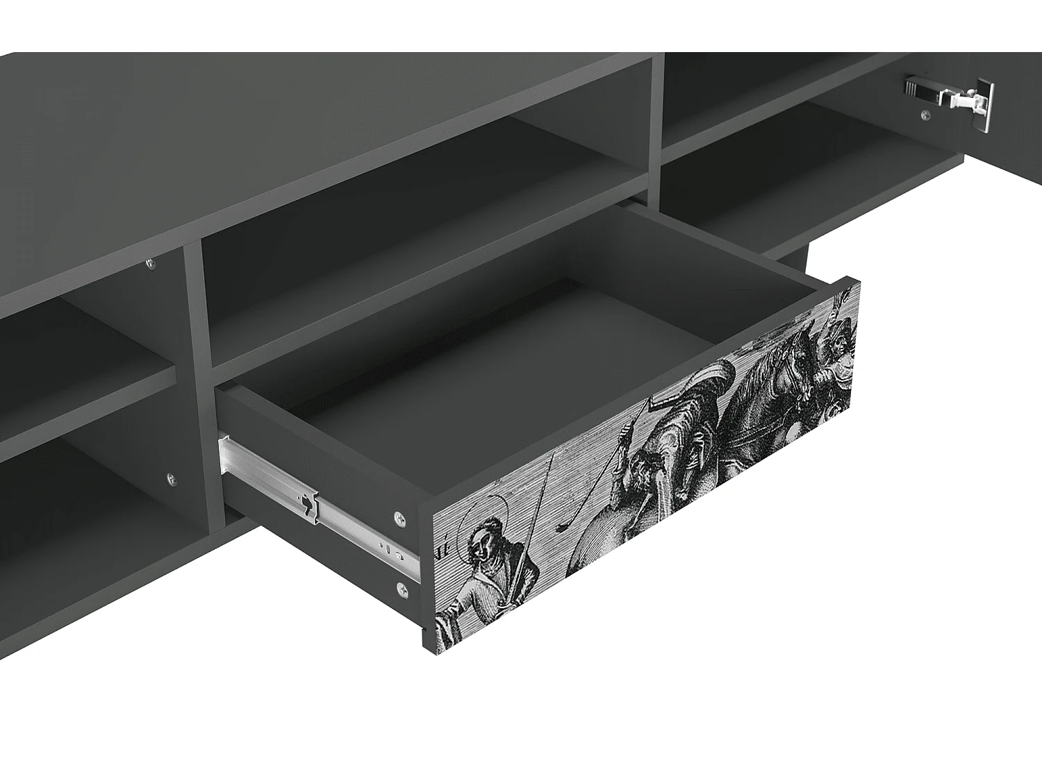 Szafka RTV - 170х59х41 cm - T6 - Saint Martin, Antracyt