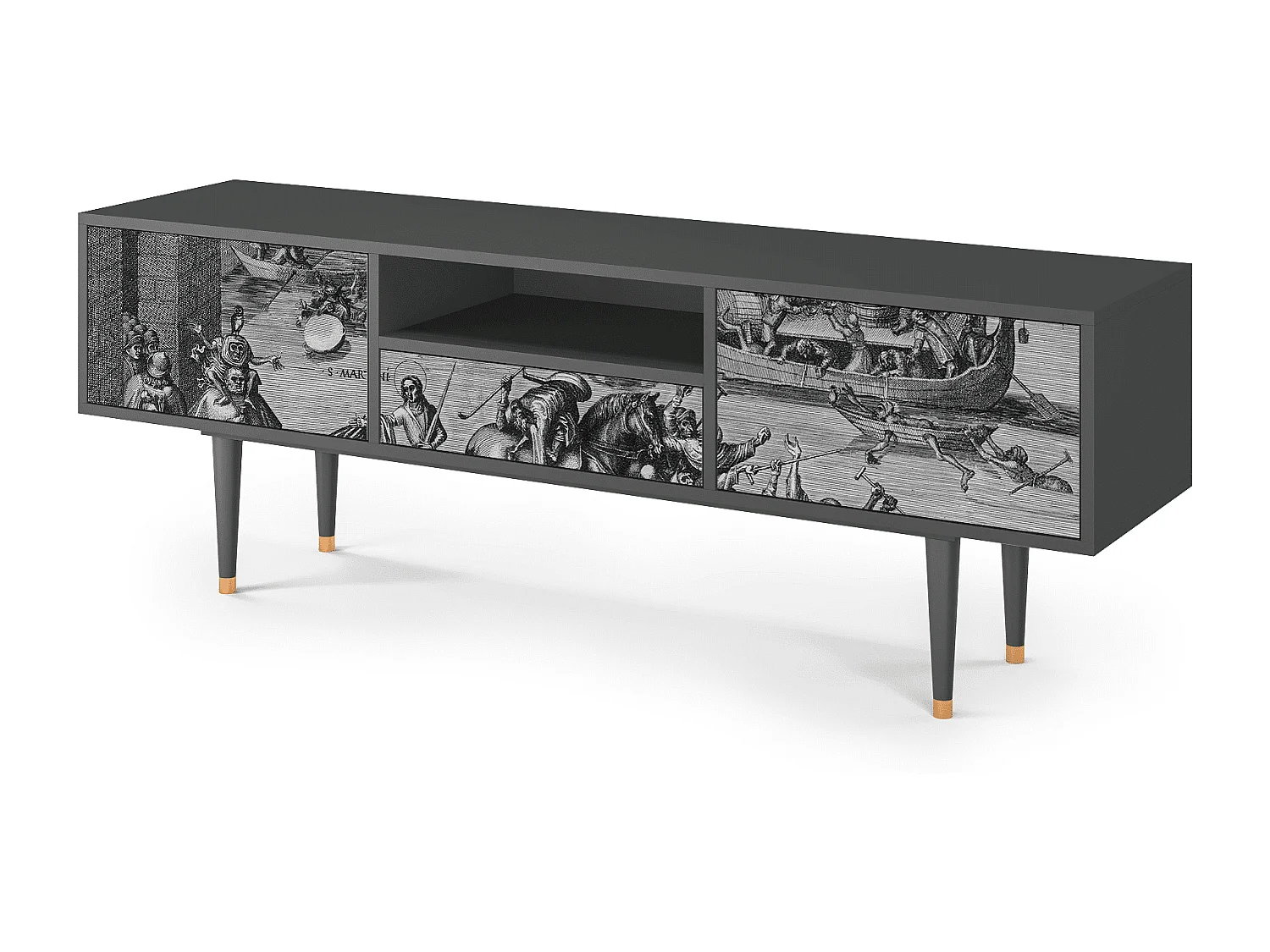 Meuble TV - 170х59х41 cm - T6 - Saint Martin, Anthracite