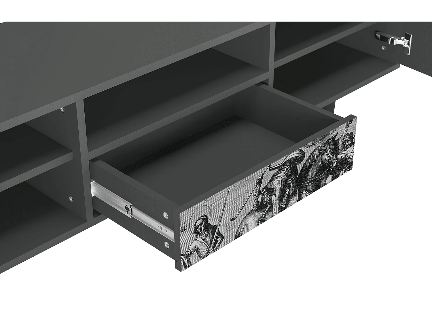 Meuble TV - 170х59х41 cm - T6 - Saint Martin, Anthracite