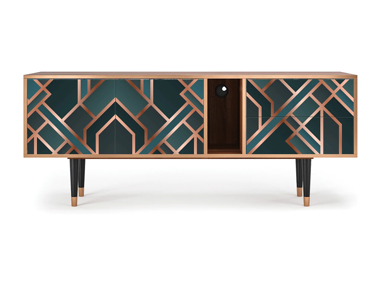 Meuble TV - 170х69х48 cm - T1 - Bronze Crossroad, Noyer