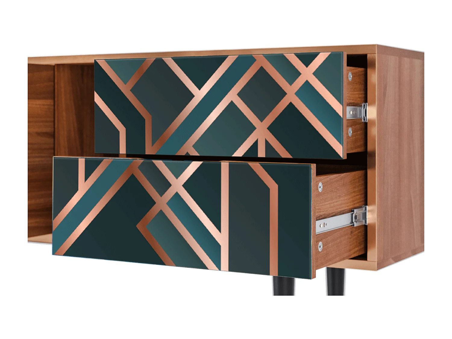 Meuble TV - 170х69х48 cm - T1 - Bronze Crossroad, Noyer