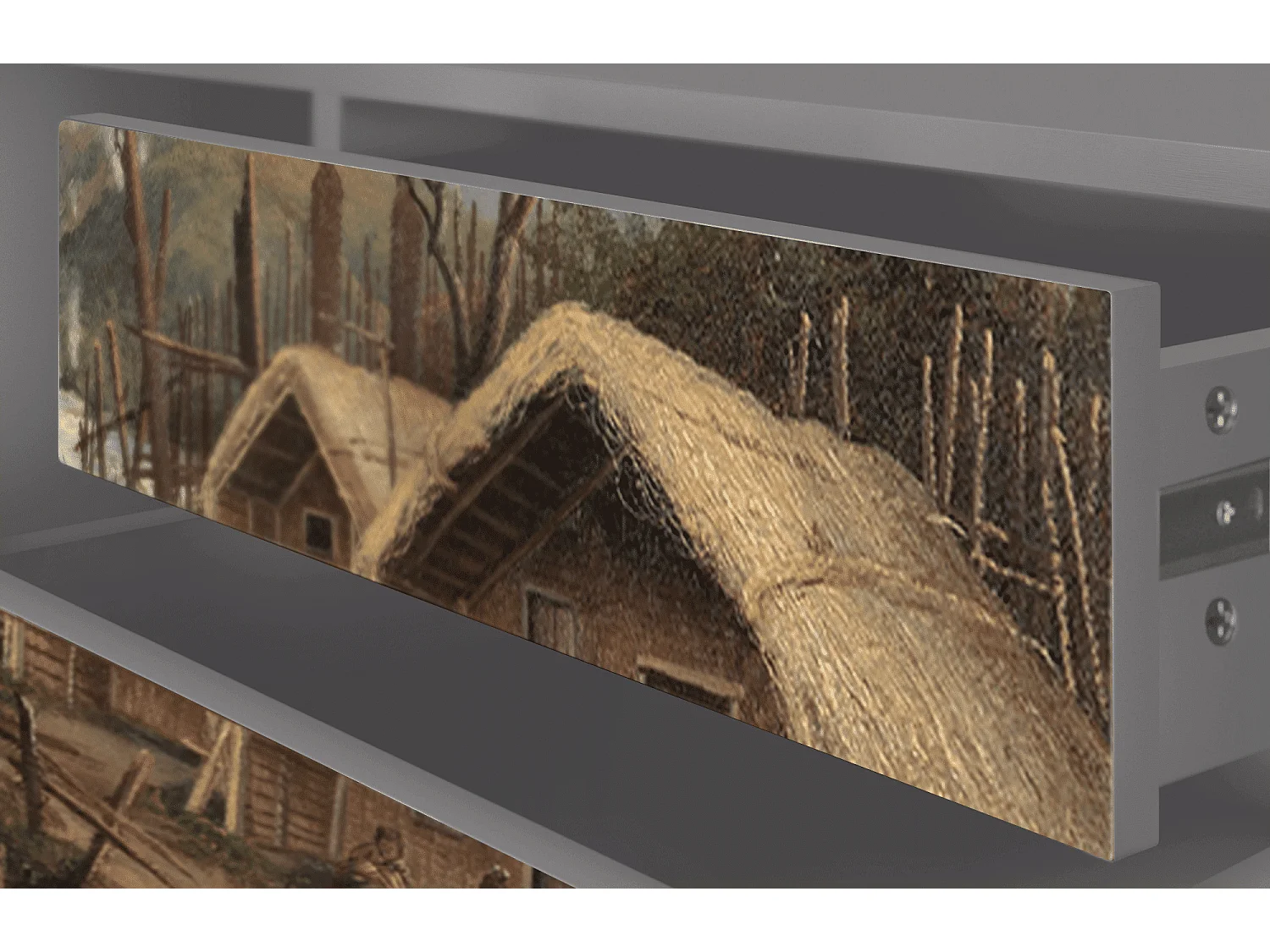 Meuble TV - 170х59х48 cm - T4 - View Across the Plains , Gris