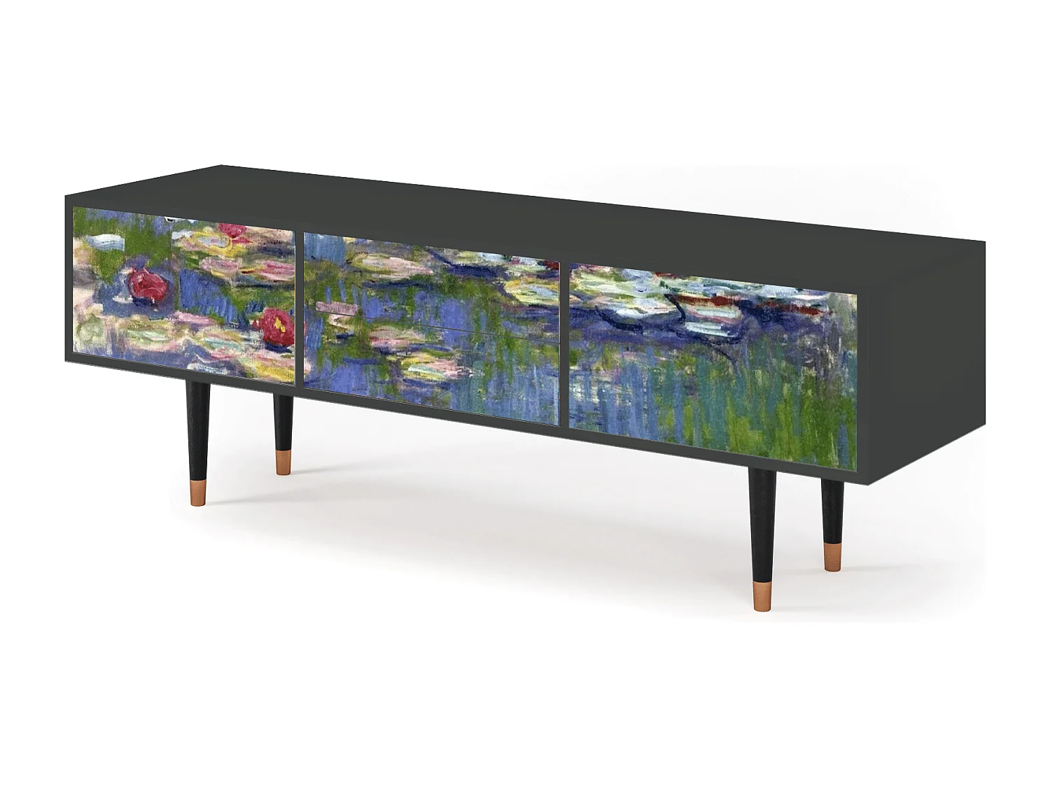 Meuble TV - 170х59х48 cm - T4 - The water lily pond  , Anthracite