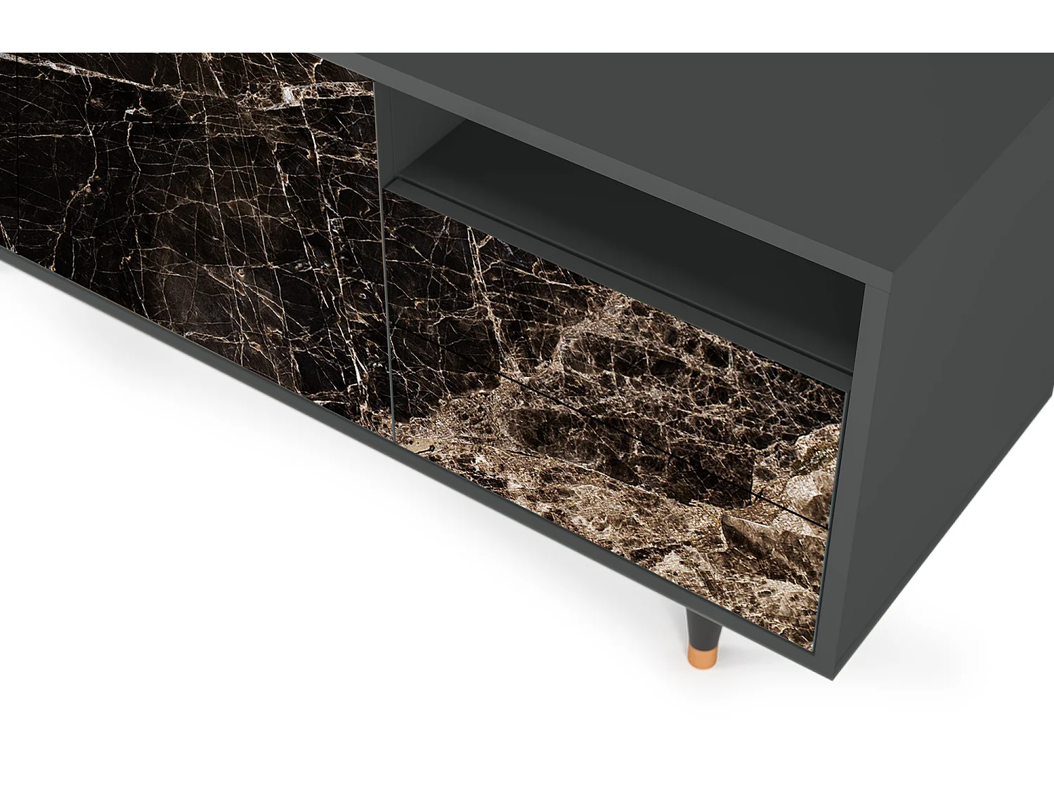 Meuble TV - 125х56х41 cm - T7 - Night Abyss, Anthracite