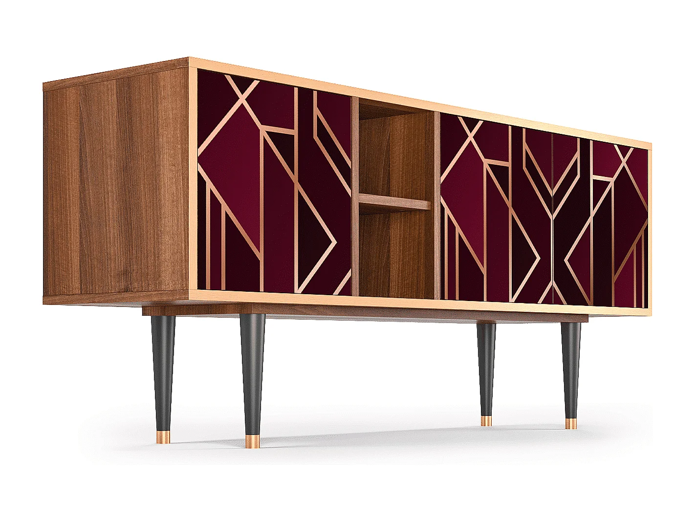 TV-meubel - 150х69х41 cm - T5 - Burgundy Jewelery, Walnoot