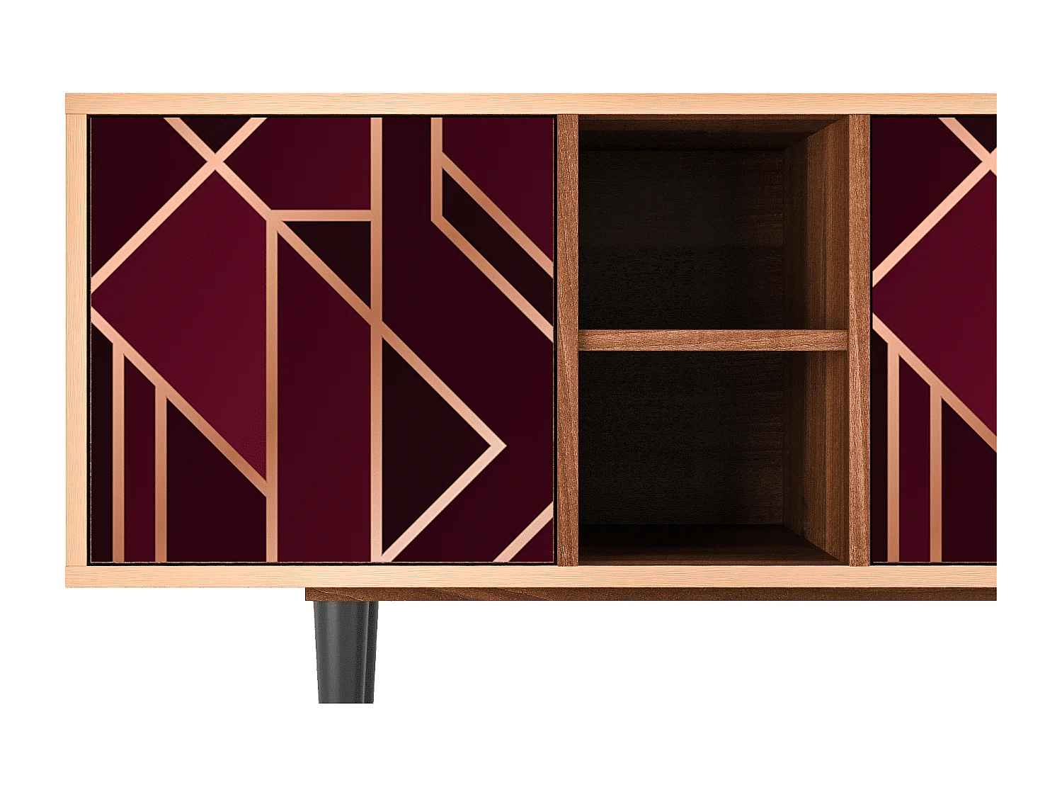 TV-meubel - 150х69х41 cm - T5 - Burgundy Jewelery, Walnoot